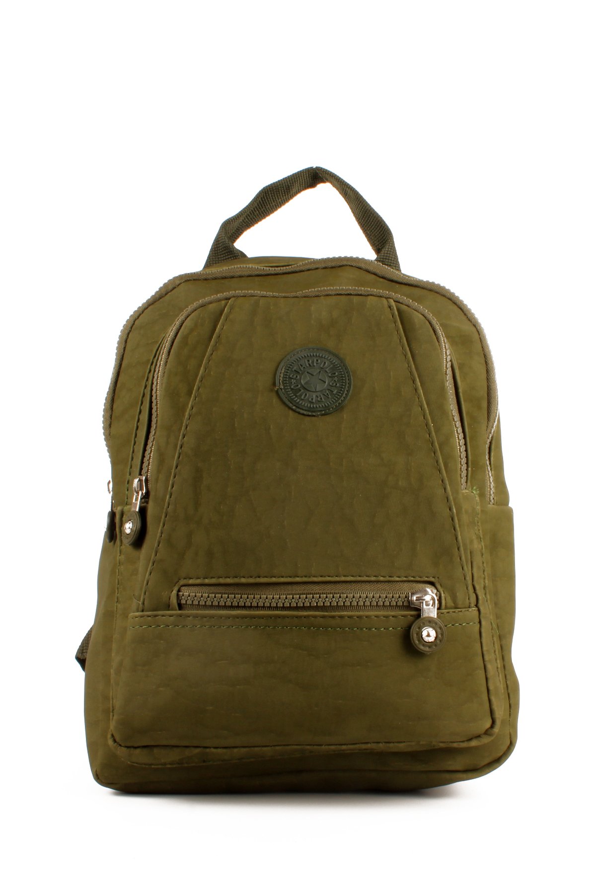 LWE10715-SyhTalhaLuwwe Bag'sKadın Üç Bölmeli Kolon Askılı Krinkıl Kumaş Sırt Çantası (10715)