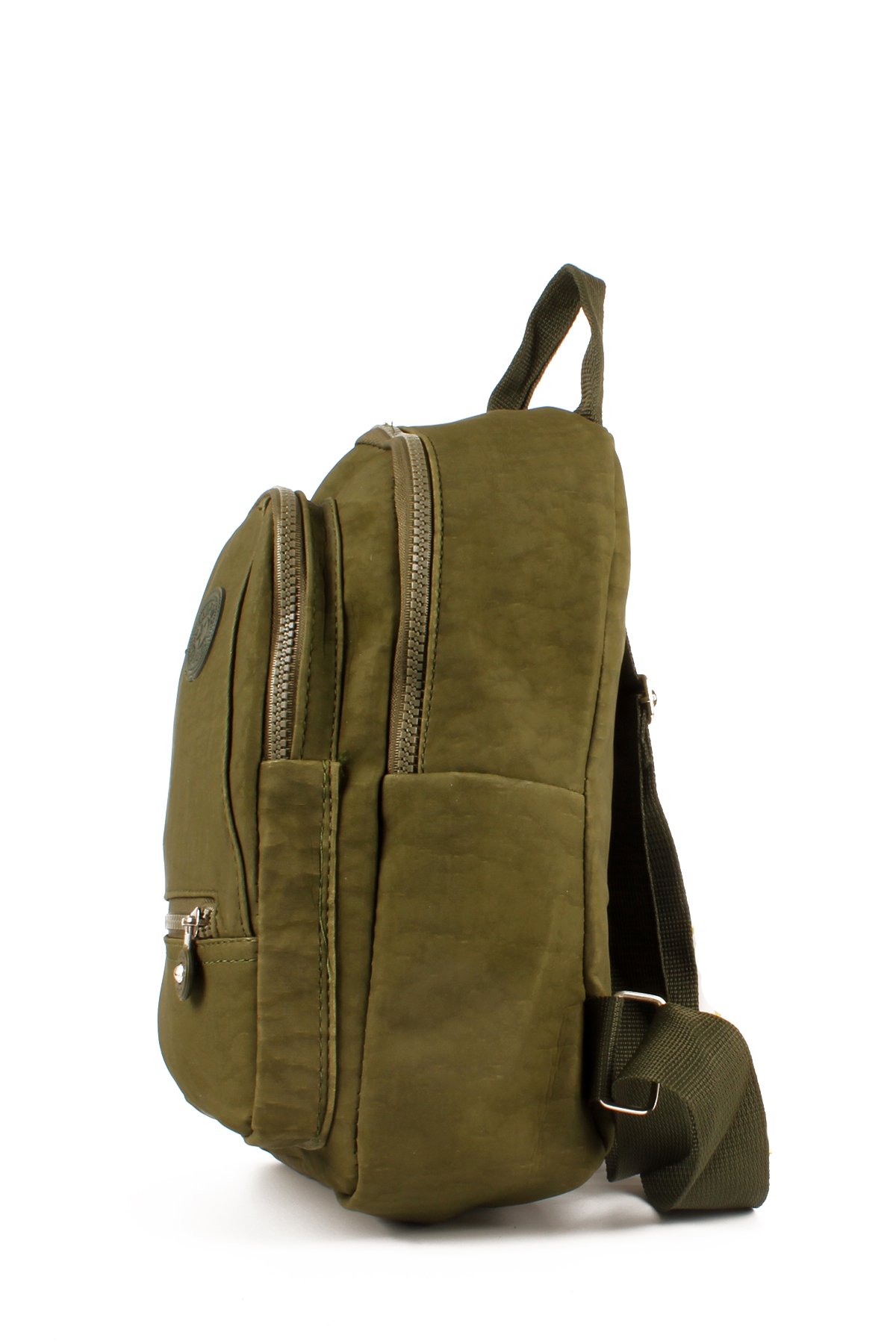 LWE10715-SyhTalhaLuwwe Bag'sKadın Üç Bölmeli Kolon Askılı Krinkıl Kumaş Sırt Çantası (10715)