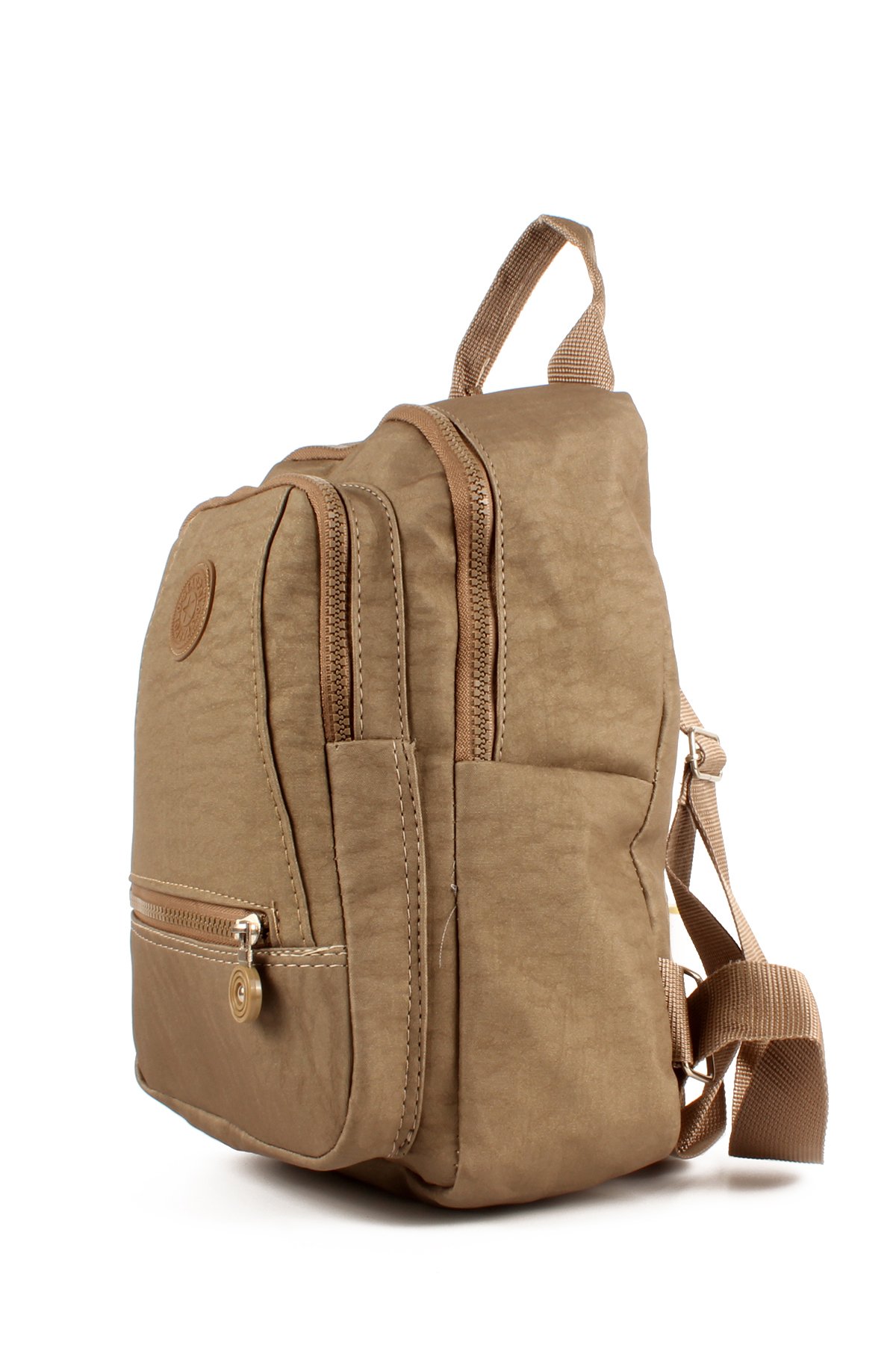 LWE10715-SyhTalhaLuwwe Bag'sKadın Üç Bölmeli Kolon Askılı Krinkıl Kumaş Sırt Çantası (10715)