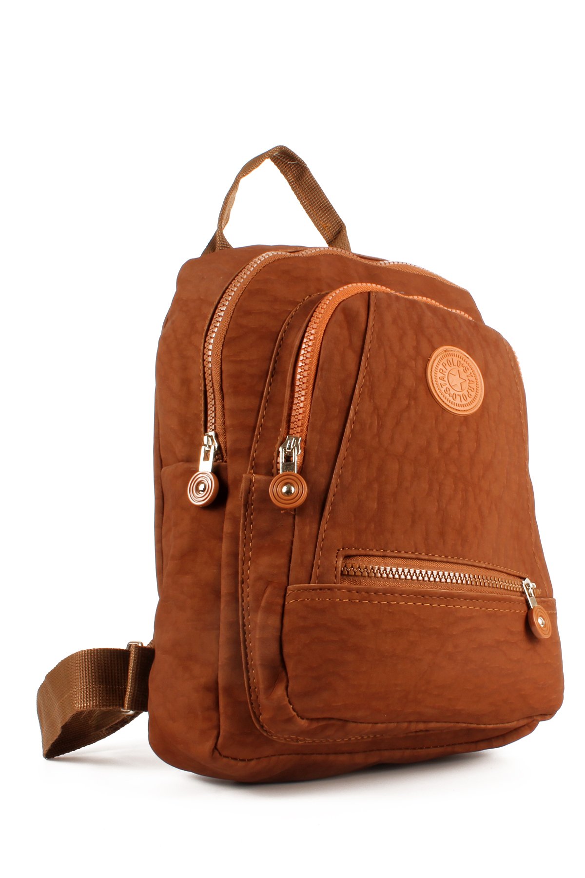 LWE10715-SyhTalhaLuwwe Bag'sKadın Üç Bölmeli Kolon Askılı Krinkıl Kumaş Sırt Çantası (10715)