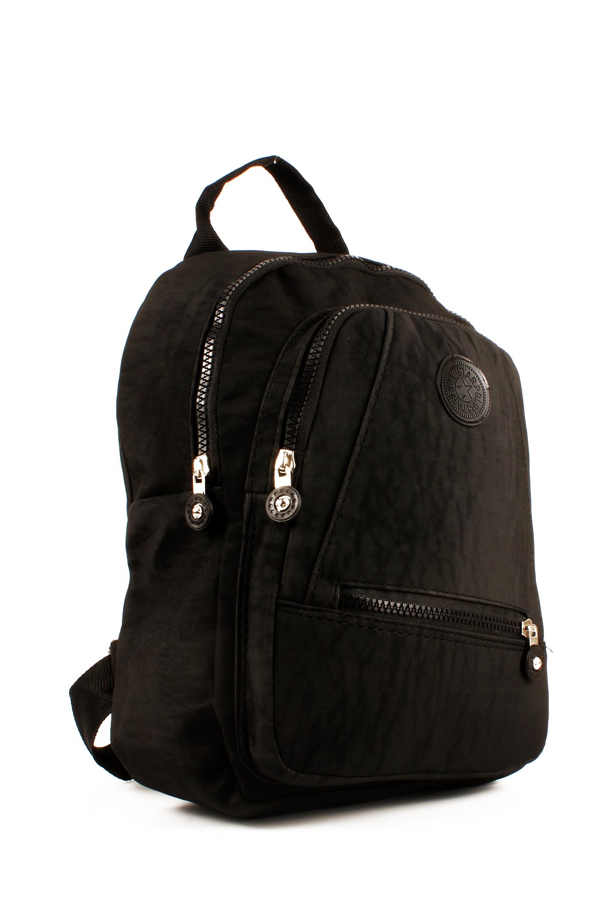 LWE10715-SyhTalhaLuwwe Bag'sKadın Üç Bölmeli Kolon Askılı Krinkıl Kumaş Sırt Çantası (10715)