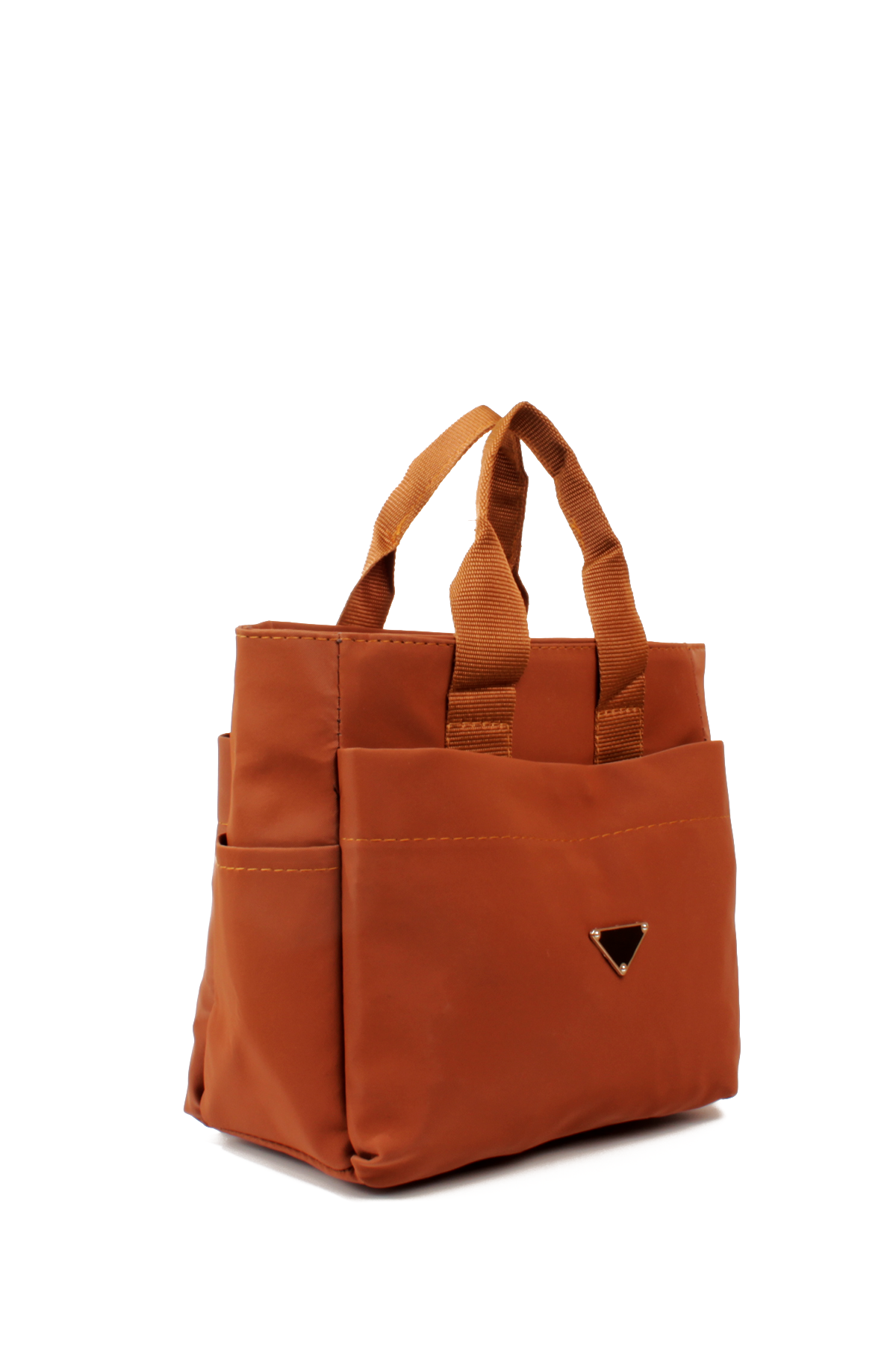 LWE1798-SyhMusabLuwwe Bag'sKadın Üç Bölmeli Logo Detaylı Sık Dokuma Saten Doku El Sapı ve Omuz Askılı El ve Omuz Çantası (1798)