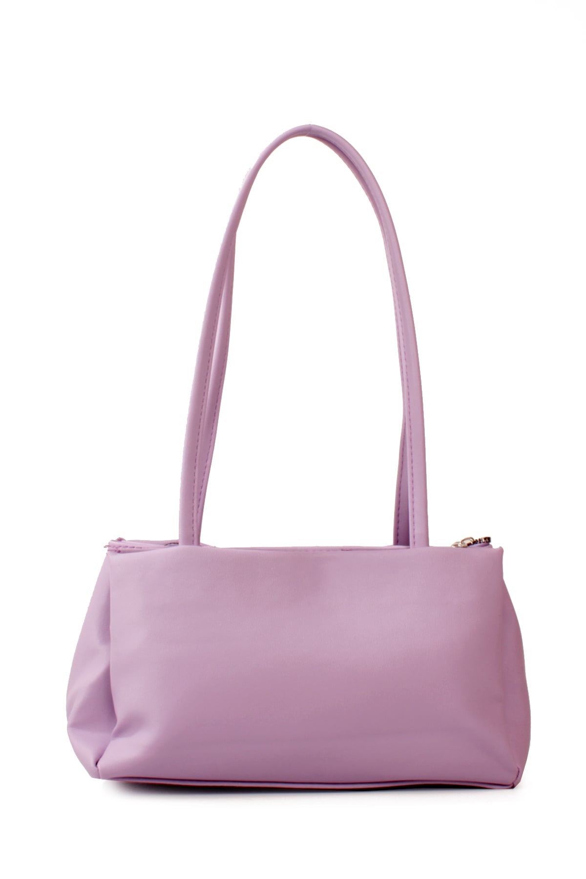 LWE1834-SyhMaviLuwwe Bag'sKadın Üç Bölmeli Saten İç Astar Sabit Askılı Kararmaz Aksesuar Baget Tarz El ve Omuz Çantası (1834)
