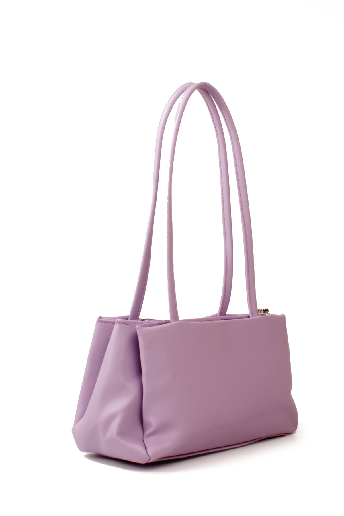 LWE1834-SyhMaviLuwwe Bag'sKadın Üç Bölmeli Saten İç Astar Sabit Askılı Kararmaz Aksesuar Baget Tarz El ve Omuz Çantası (1834)
