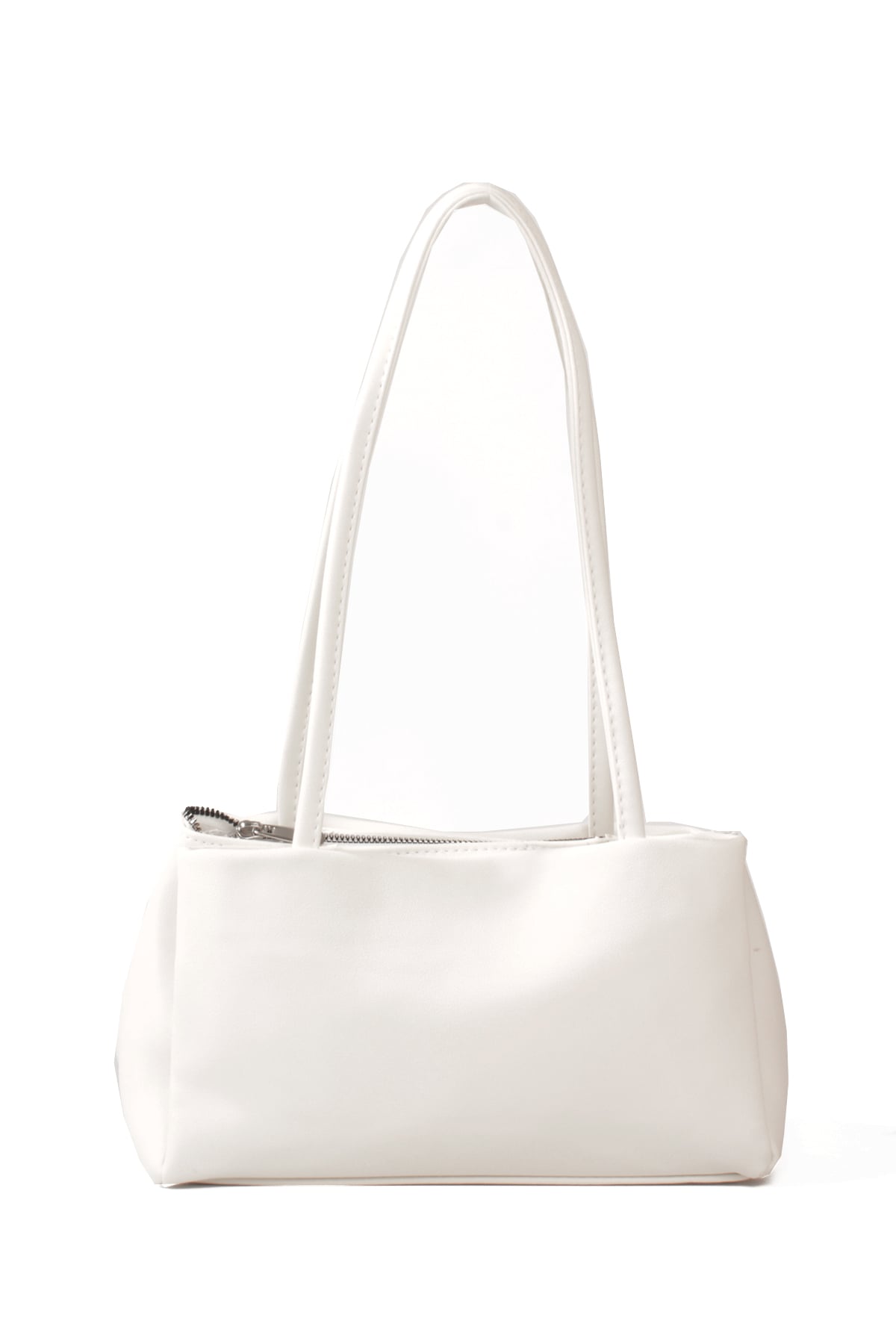 LWE1834-SyhMaviLuwwe Bag'sKadın Üç Bölmeli Saten İç Astar Sabit Askılı Kararmaz Aksesuar Baget Tarz El ve Omuz Çantası (1834)