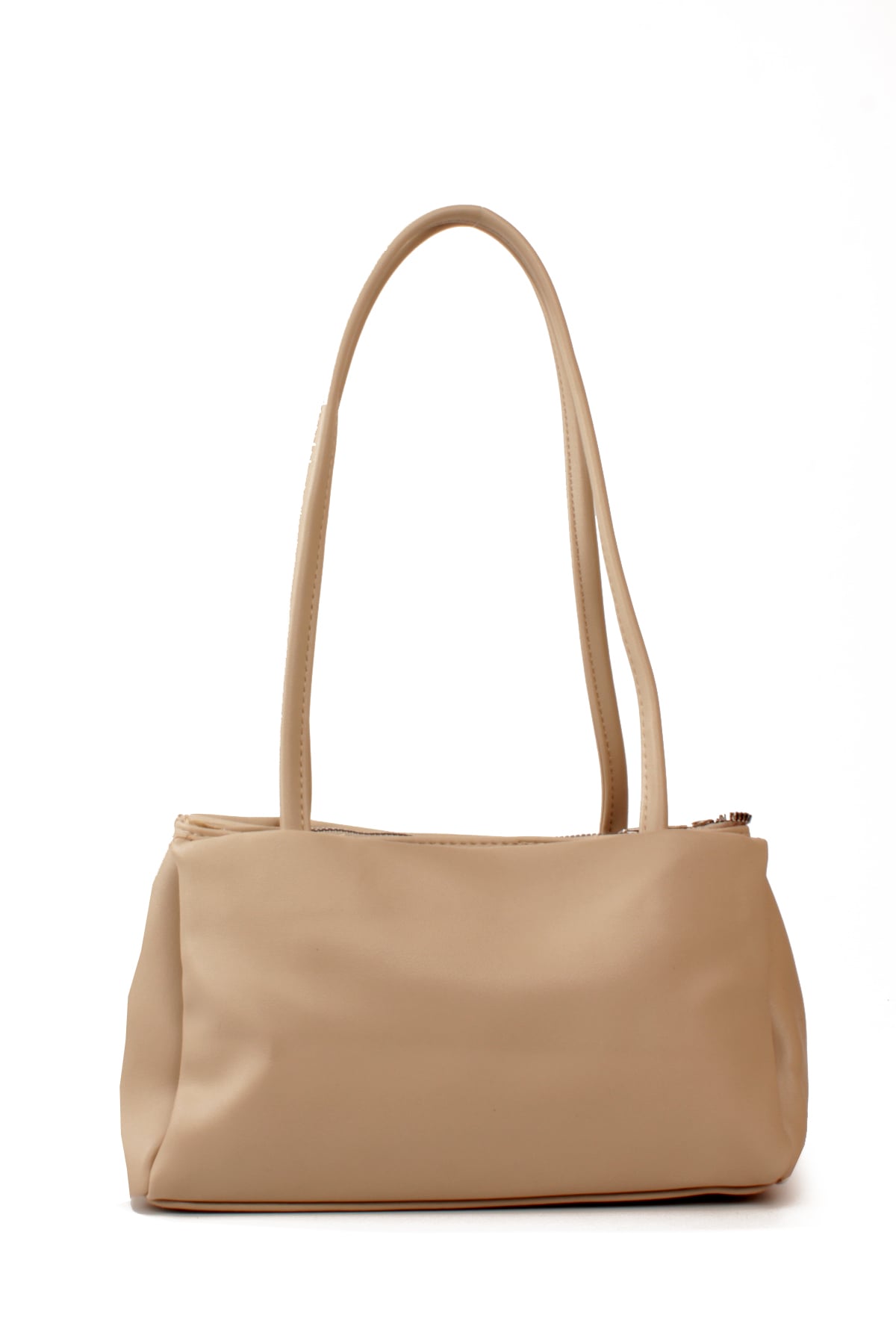 LWE1834-SyhMaviLuwwe Bag'sKadın Üç Bölmeli Saten İç Astar Sabit Askılı Kararmaz Aksesuar Baget Tarz El ve Omuz Çantası (1834)