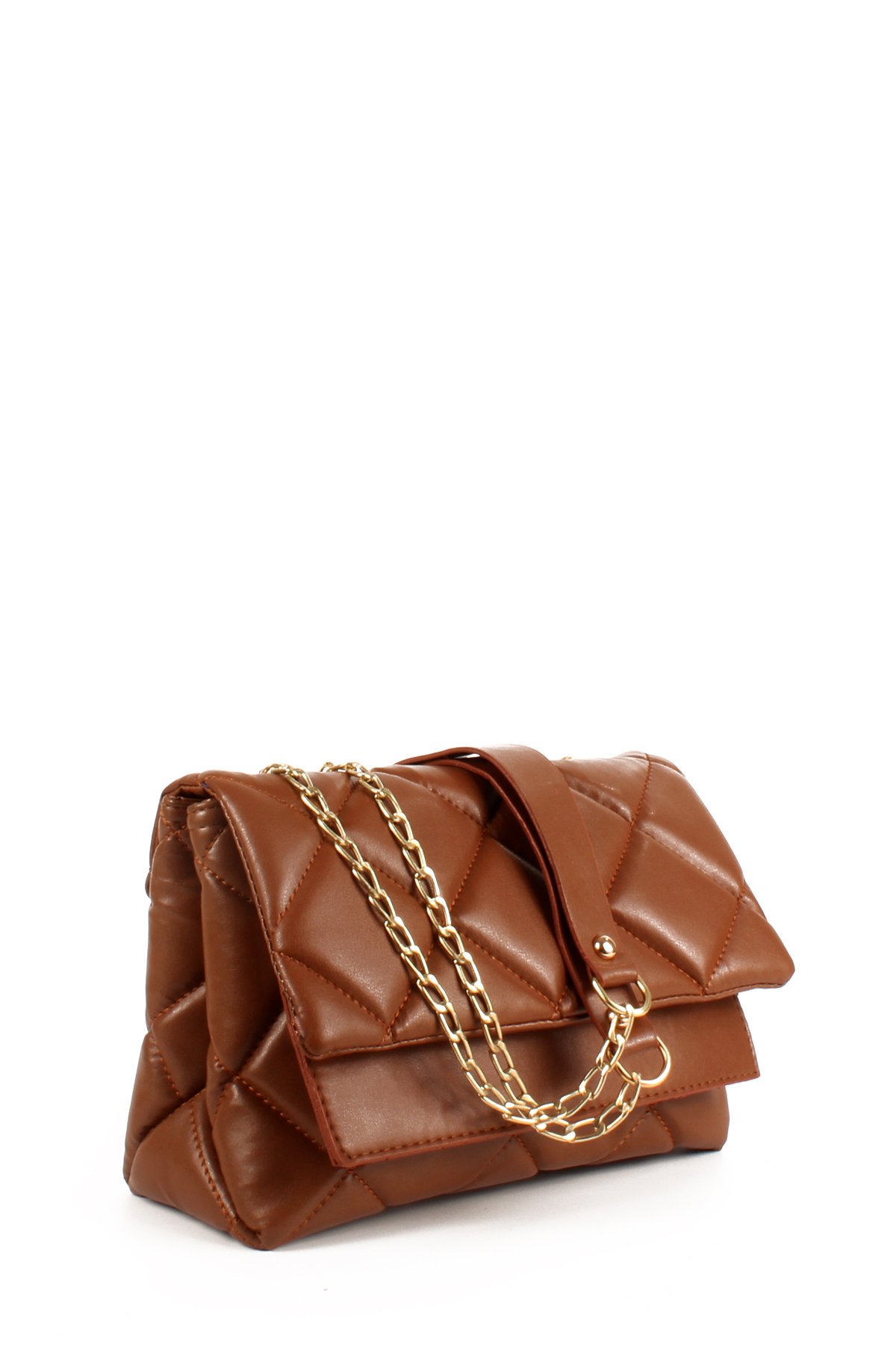 LWE1701-SyhTalhaLuwwe Bag'sKadın Üç Bölmeli Zincir Deri Askılı Kapitoneli Omuz Çantası (1701)