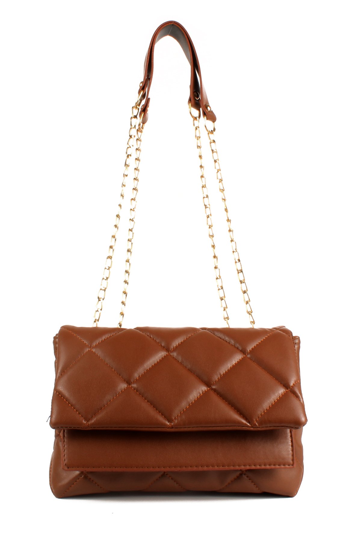 LWE1701-SyhTalhaLuwwe Bag'sKadın Üç Bölmeli Zincir Deri Askılı Kapitoneli Omuz Çantası (1701)