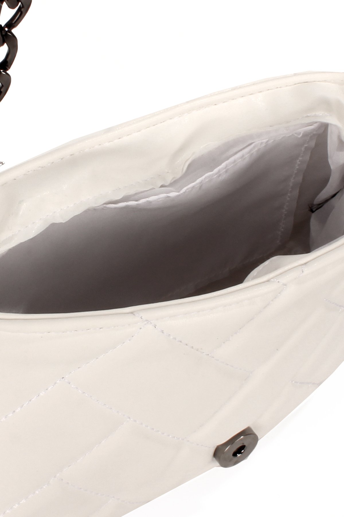 LWE10671-ByzTalhaLuwwe Bag'sKadın Yarı Zincir Askılı Kapaklı Kapitoneli Yumuşak Doku Omuz Çantası (10671)