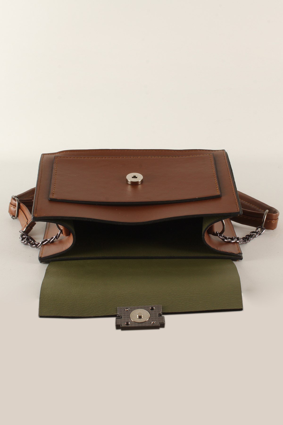 LWE20375-SLuwweLuwwe Bag'sKadın Yarı Zincir Askılı Midi Omuz Çantası (20375)