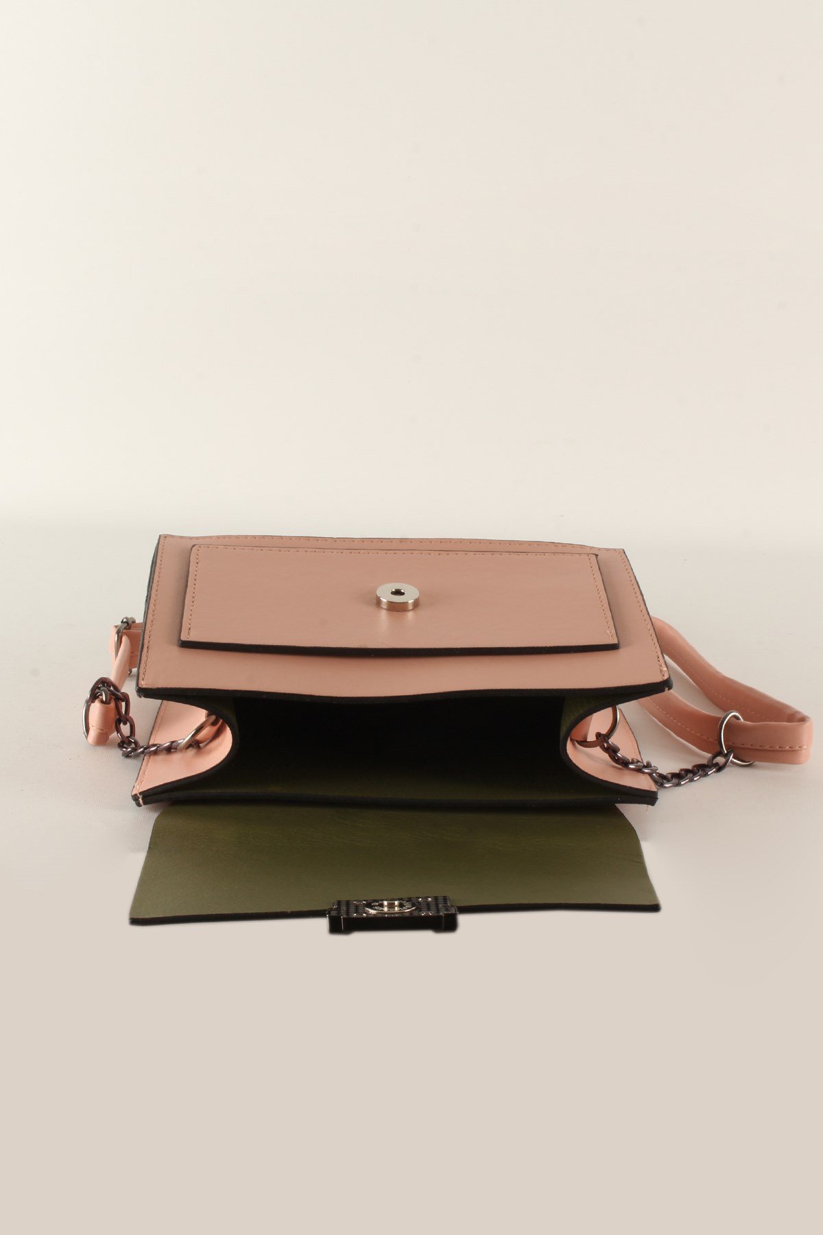 LWE20375-SLuwweLuwwe Bag'sKadın Yarı Zincir Askılı Midi Omuz Çantası (20375)