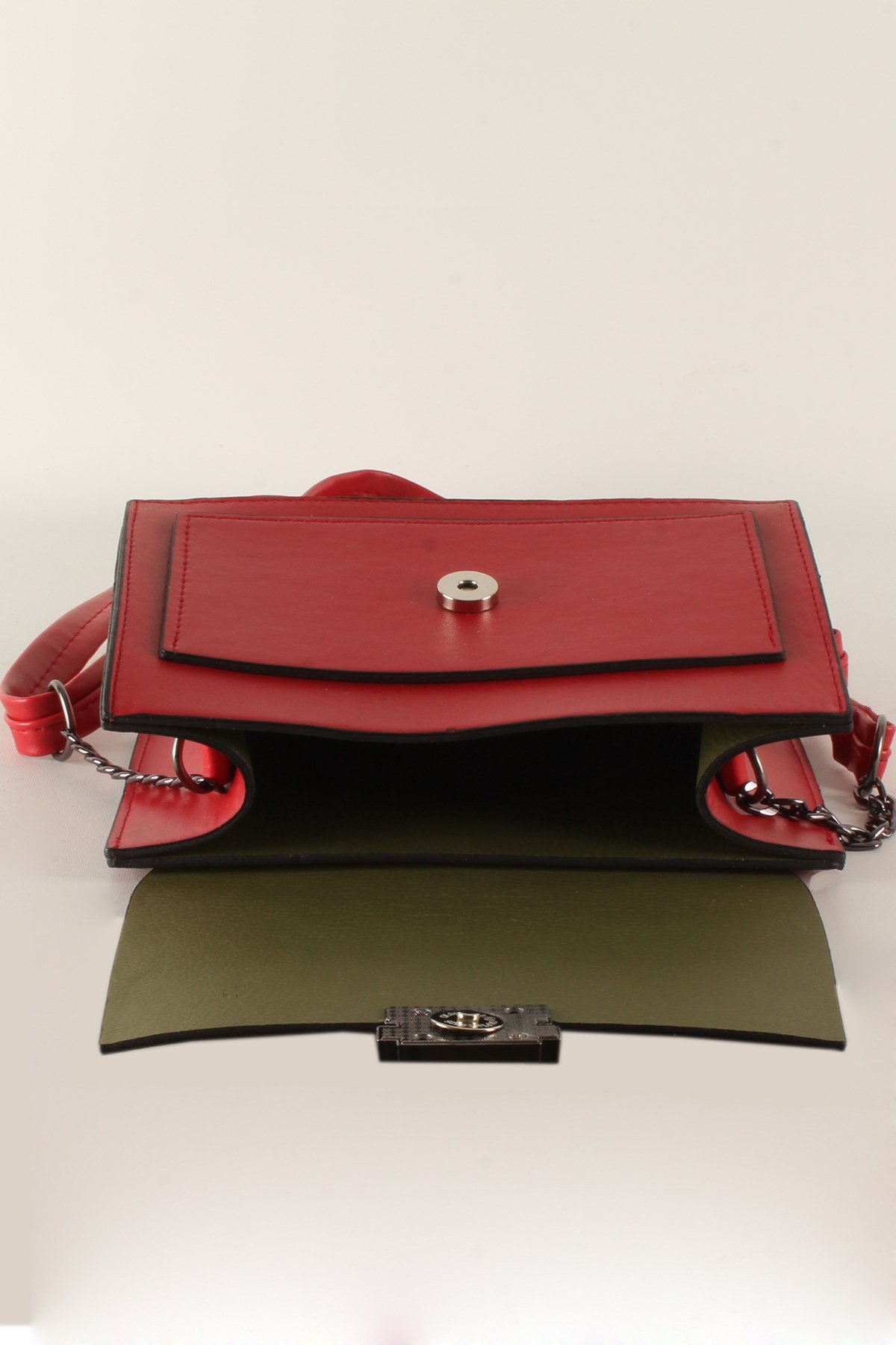 LWE20375-SLuwweLuwwe Bag'sKadın Yarı Zincir Askılı Midi Omuz Çantası (20375)