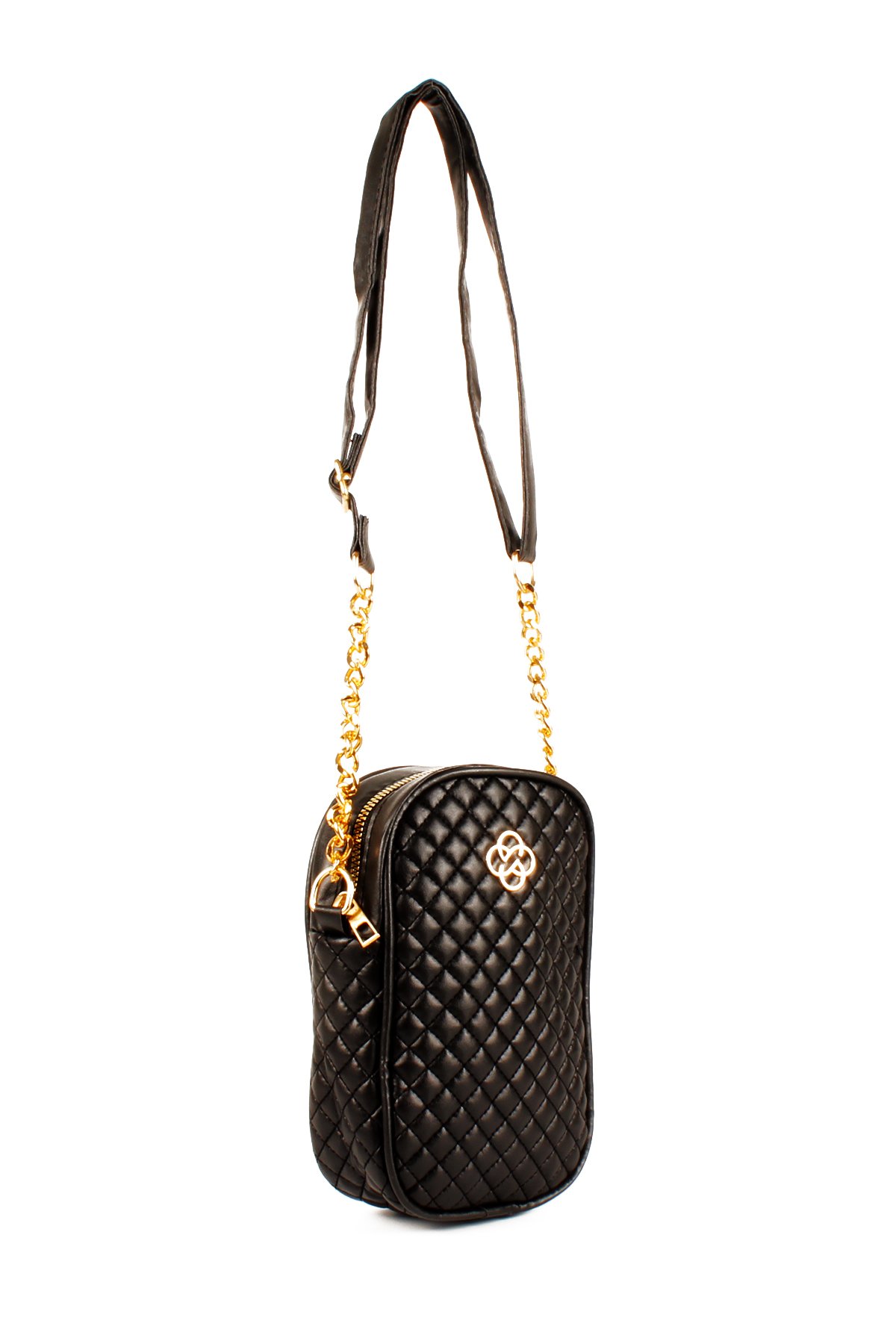 LWE20738-SyhTalhaLuwwe Bag'sKadın Yarı Zincir Askılı Nakışlı Yonca Detaylı Telefonluk & Omuz Çantası (20738)