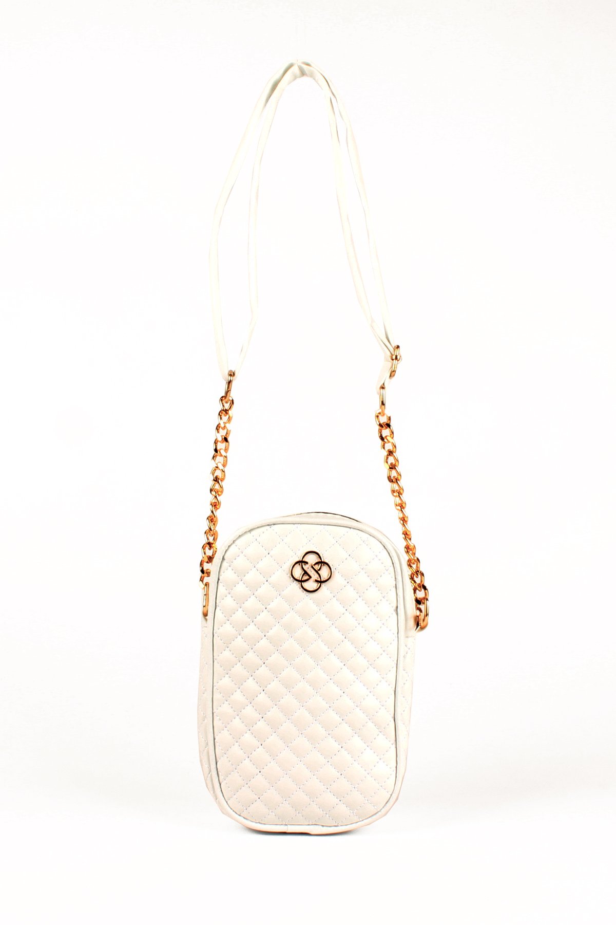 LWE20738-SyhTalhaLuwwe Bag'sKadın Yarı Zincir Askılı Nakışlı Yonca Detaylı Telefonluk & Omuz Çantası (20738)