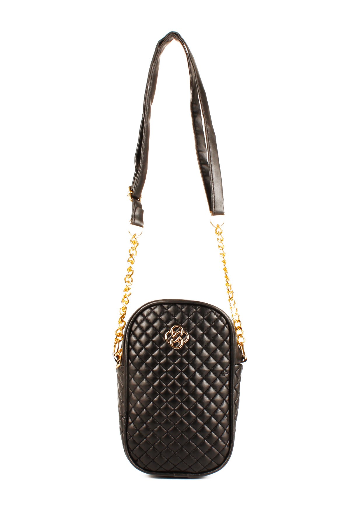 LWE20738-SyhTalhaLuwwe Bag'sKadın Yarı Zincir Askılı Nakışlı Yonca Detaylı Telefonluk & Omuz Çantası (20738)