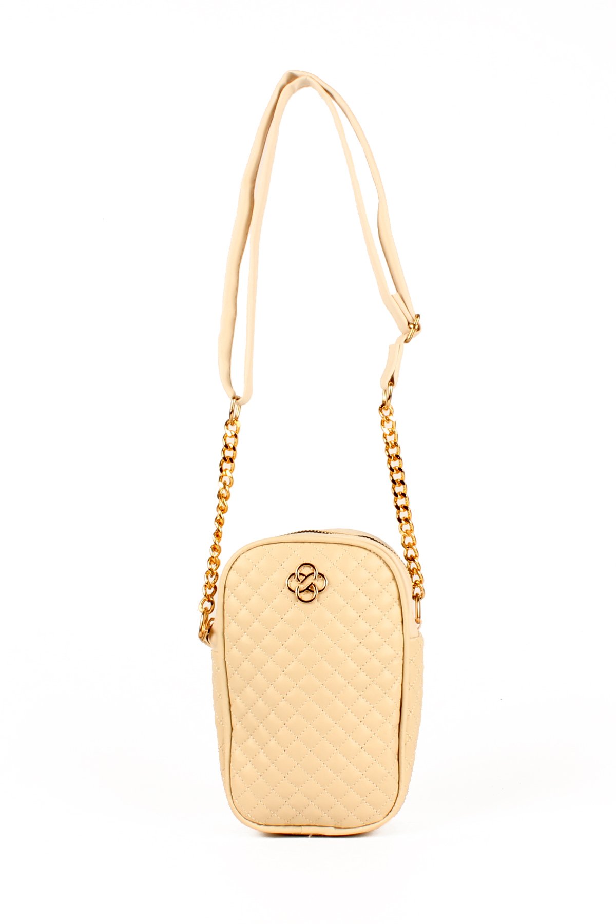 LWE20738-SyhTalhaLuwwe Bag'sKadın Yarı Zincir Askılı Nakışlı Yonca Detaylı Telefonluk & Omuz Çantası (20738)