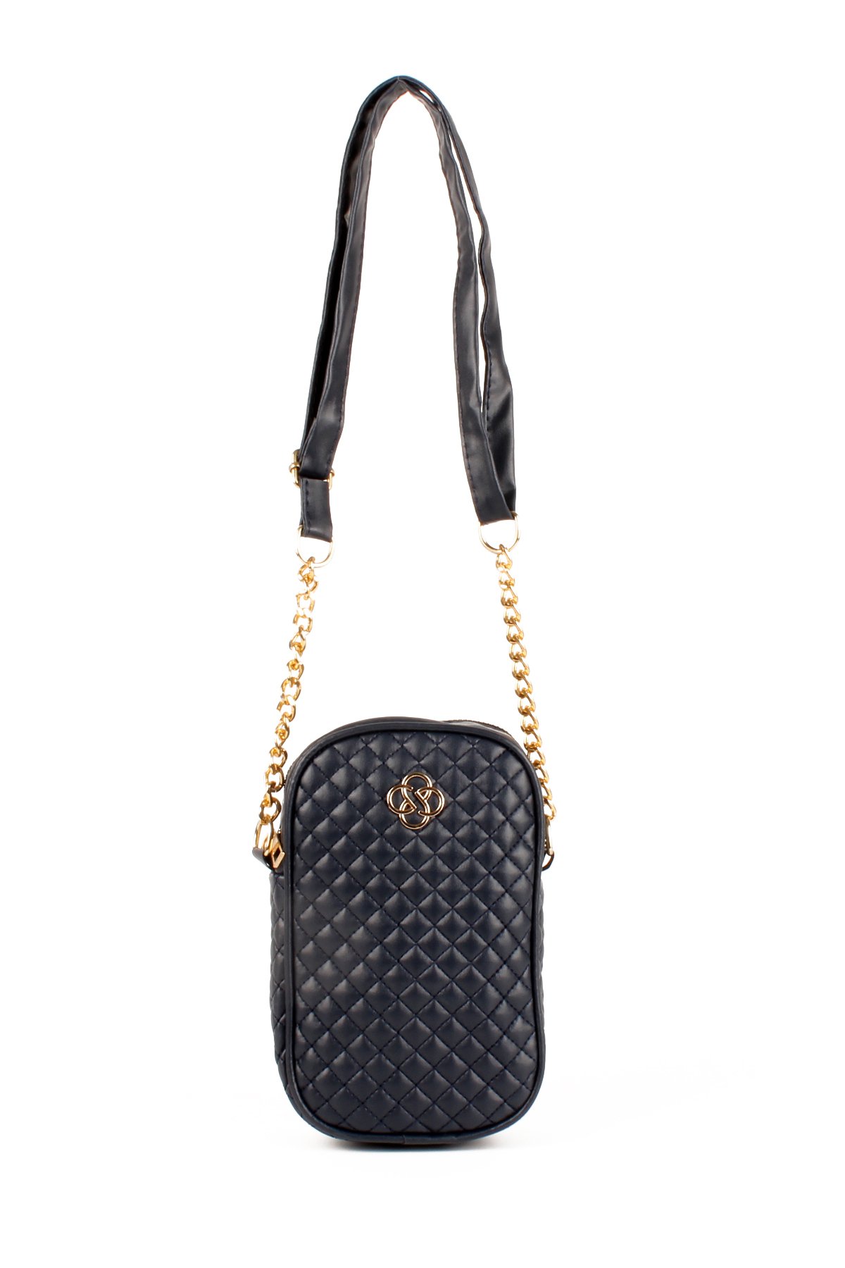 LWE20738-SyhTalhaLuwwe Bag'sKadın Yarı Zincir Askılı Nakışlı Yonca Detaylı Telefonluk & Omuz Çantası (20738)