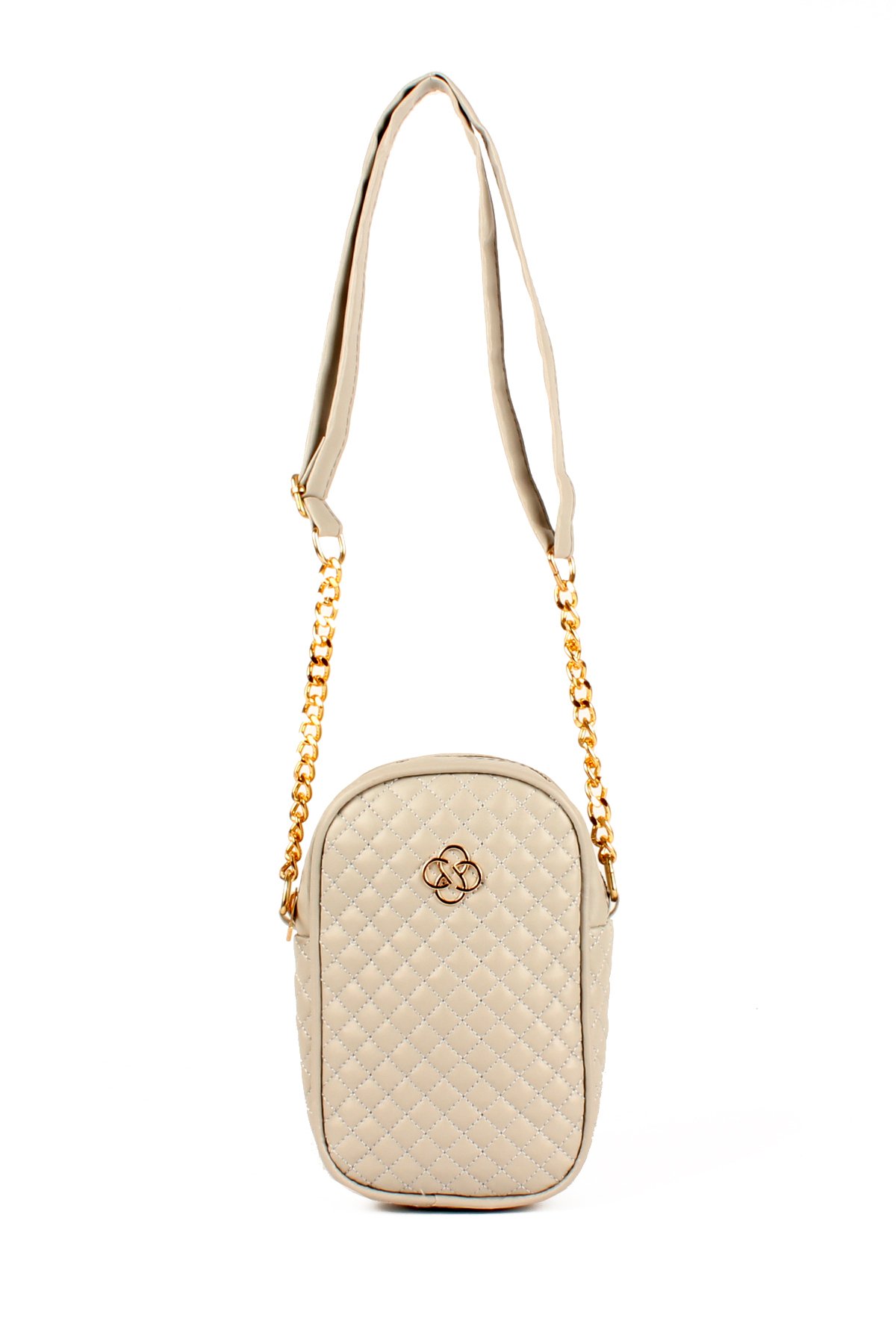 LWE20738-SyhTalhaLuwwe Bag'sKadın Yarı Zincir Askılı Nakışlı Yonca Detaylı Telefonluk & Omuz Çantası (20738)