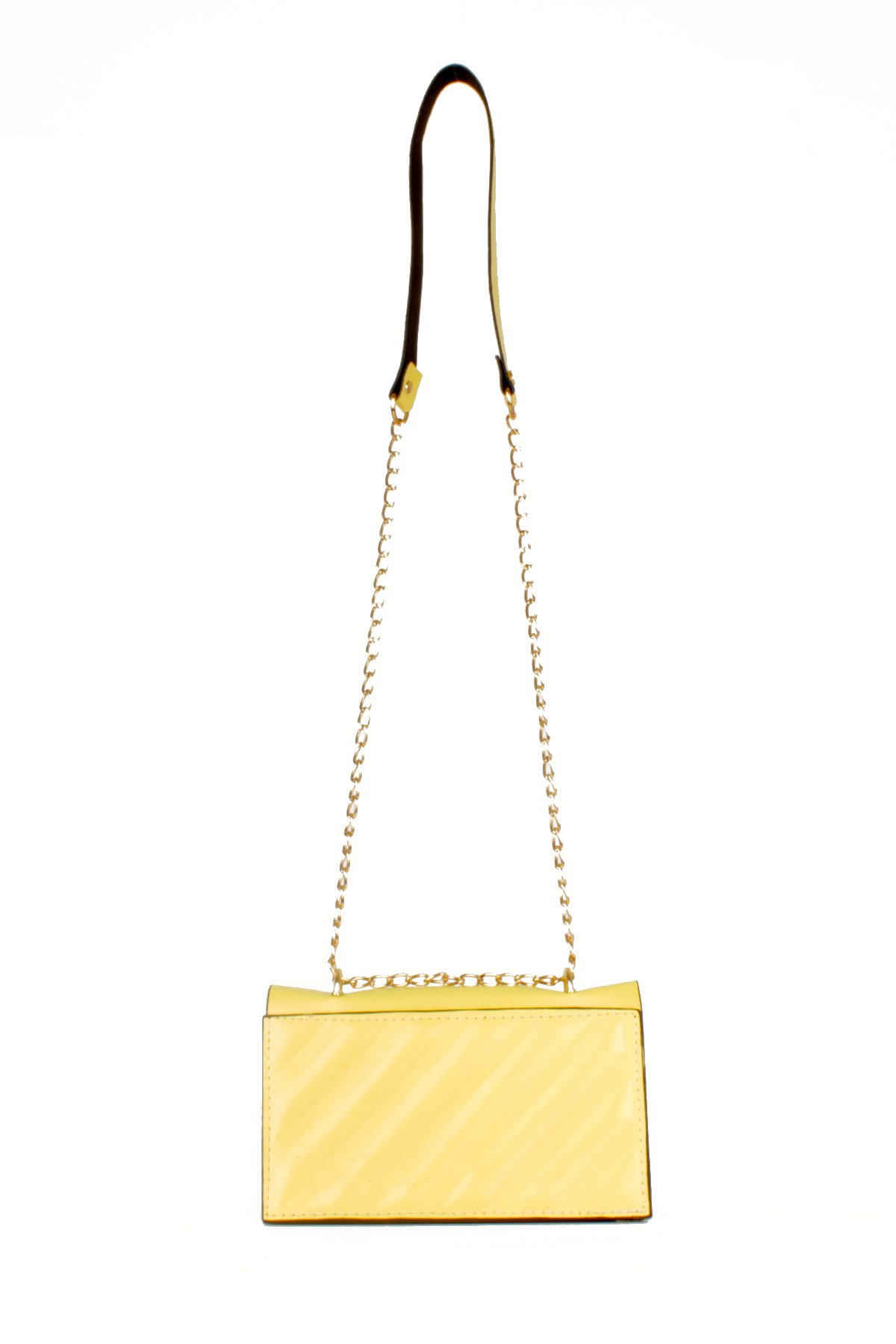 LWE20536-STalhaLuwwe Bag'sKadın Yarı Zincir Askılı Şerit Detaylı Omuz Çantası (20536)