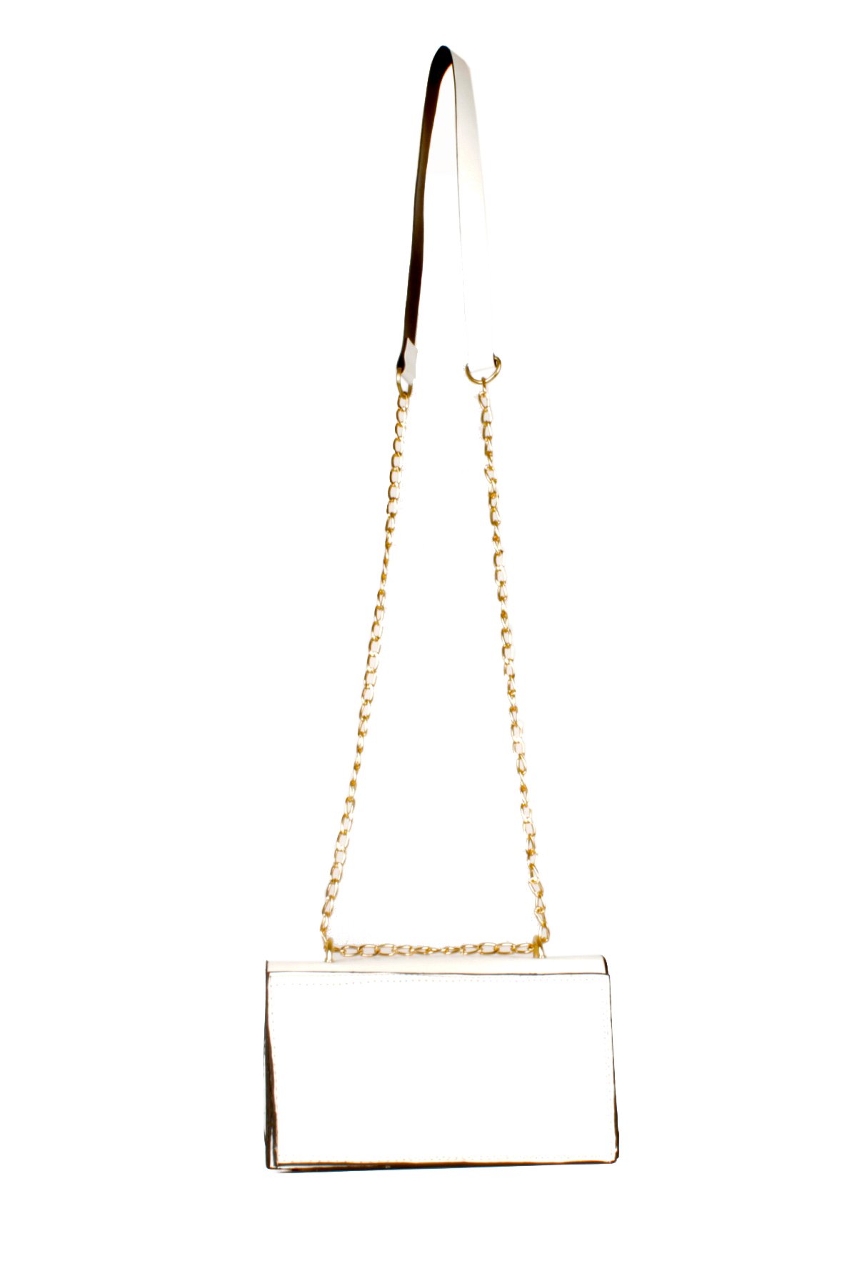 LWE20536-STalhaLuwwe Bag'sKadın Yarı Zincir Askılı Şerit Detaylı Omuz Çantası (20536)