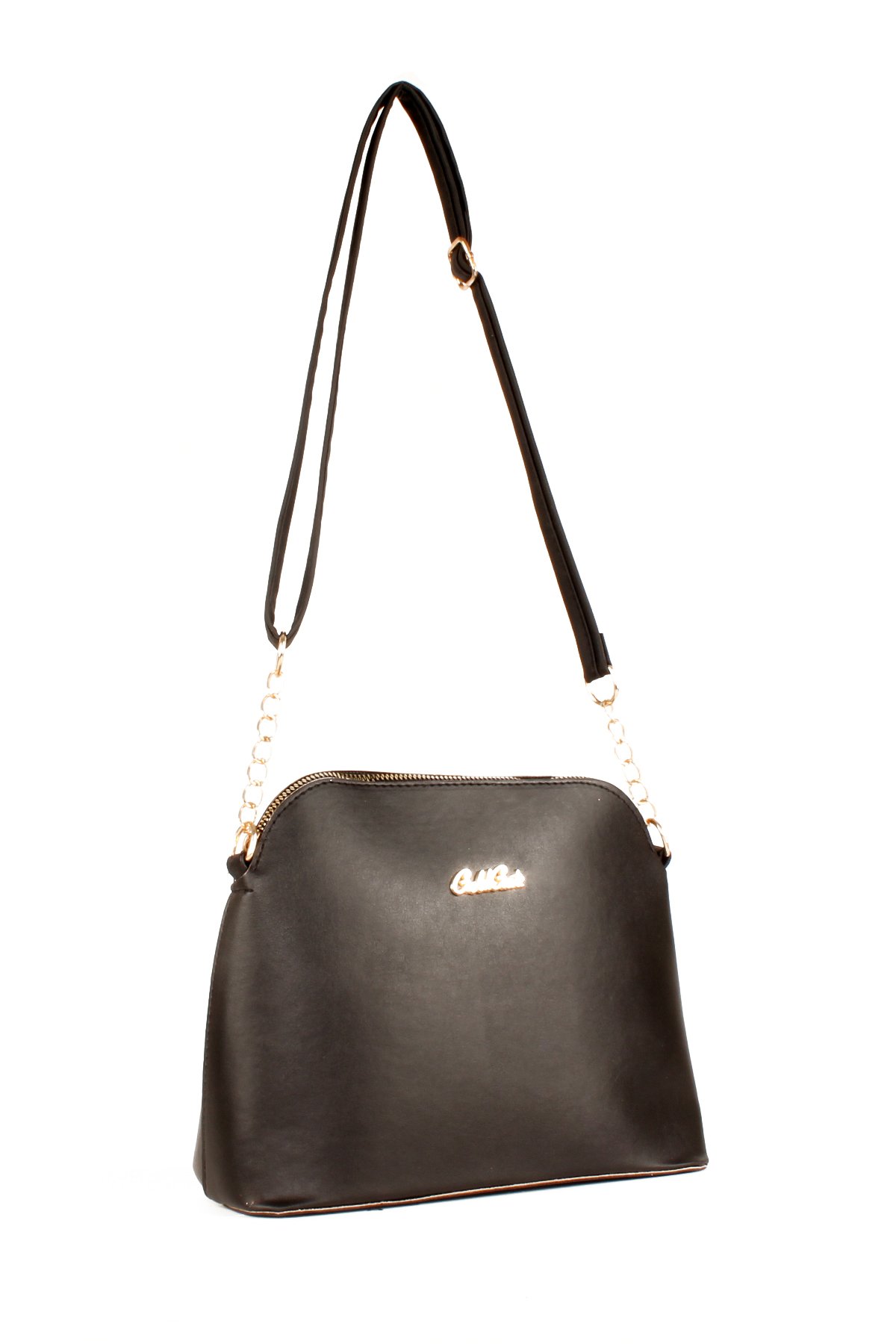 LWE20631-SyhTalhaLuwwe Bag'sKadın Yarı Zincir Askılı Şişe Dipli Yazı Detaylı Omuz Çantası (20631)