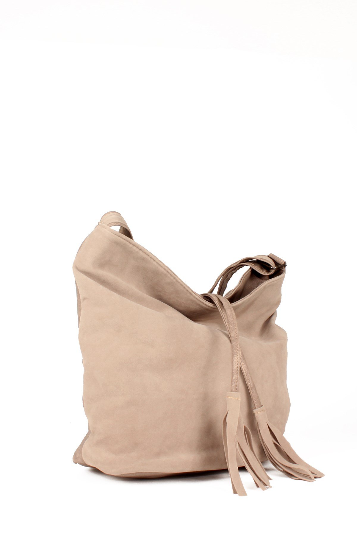 LWE10409-SLuwweLuwwe Bag'sKadın Yumuşak Çift Taraflı Nubuk Görünümlü Salaş Omuz Çantası (10409)