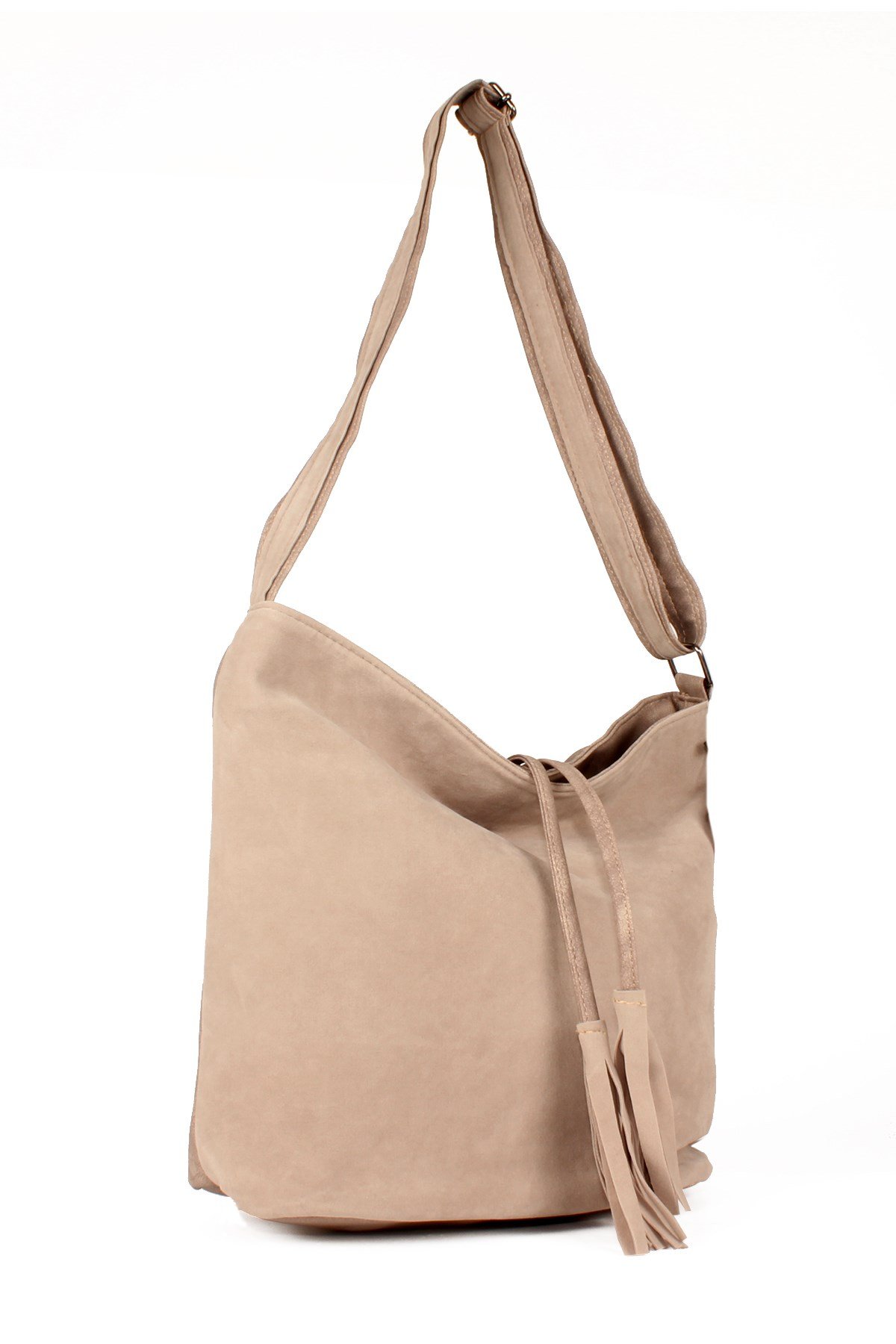 LWE10409-SLuwweLuwwe Bag'sKadın Yumuşak Çift Taraflı Nubuk Görünümlü Salaş Omuz Çantası (10409)