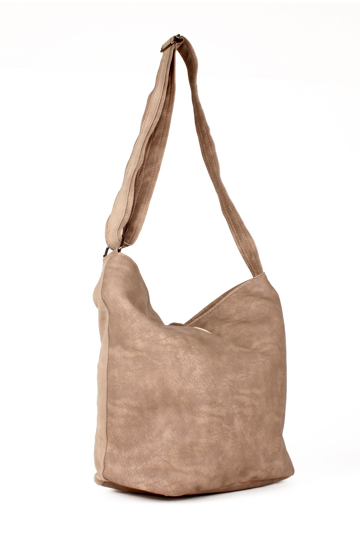 LWE10409-SLuwweLuwwe Bag'sKadın Yumuşak Çift Taraflı Nubuk Görünümlü Salaş Omuz Çantası (10409)