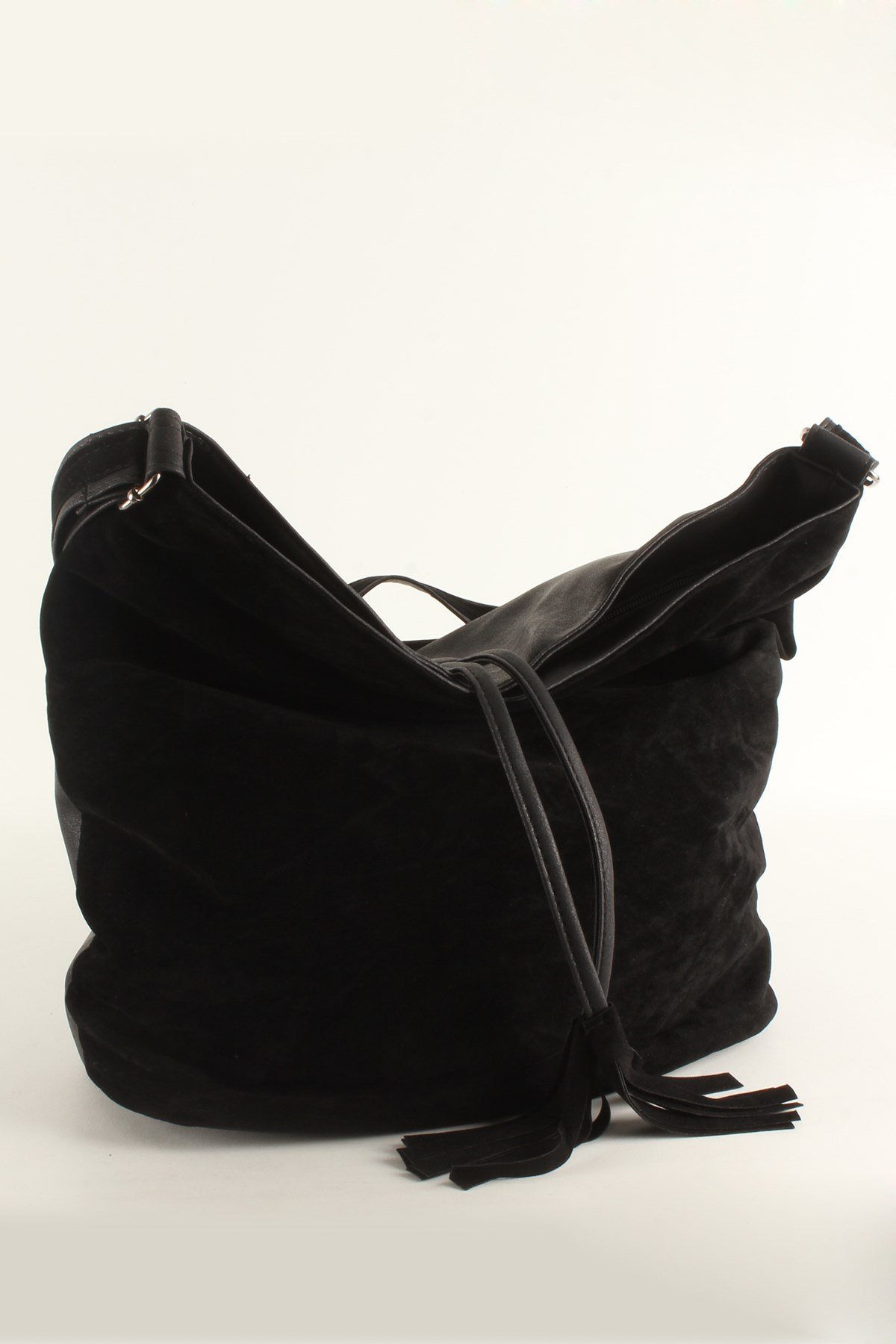 LWE10409-SLuwweLuwwe Bag'sKadın Yumuşak Çift Taraflı Nubuk Görünümlü Salaş Omuz Çantası (10409)