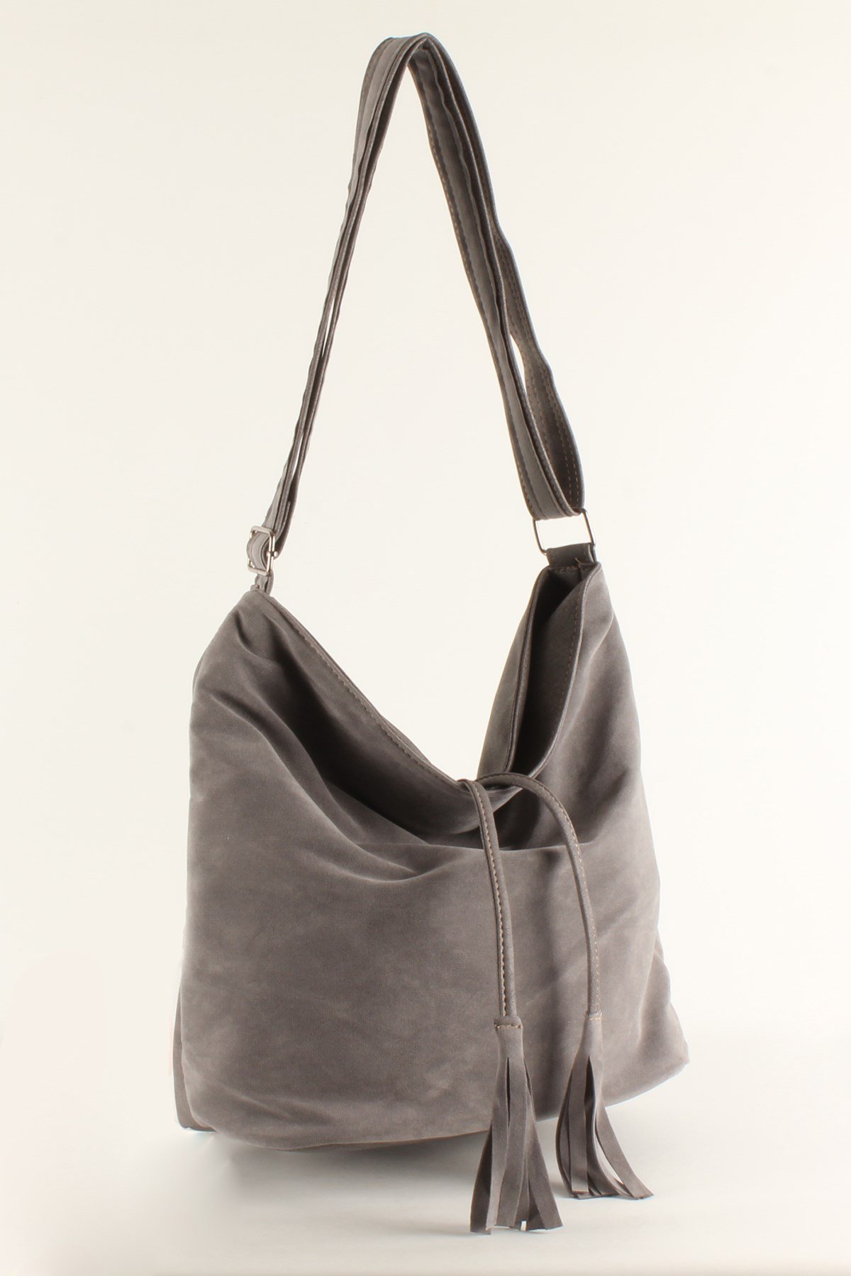 LWE10409-SLuwweLuwwe Bag'sKadın Yumuşak Çift Taraflı Nubuk Görünümlü Salaş Omuz Çantası (10409)