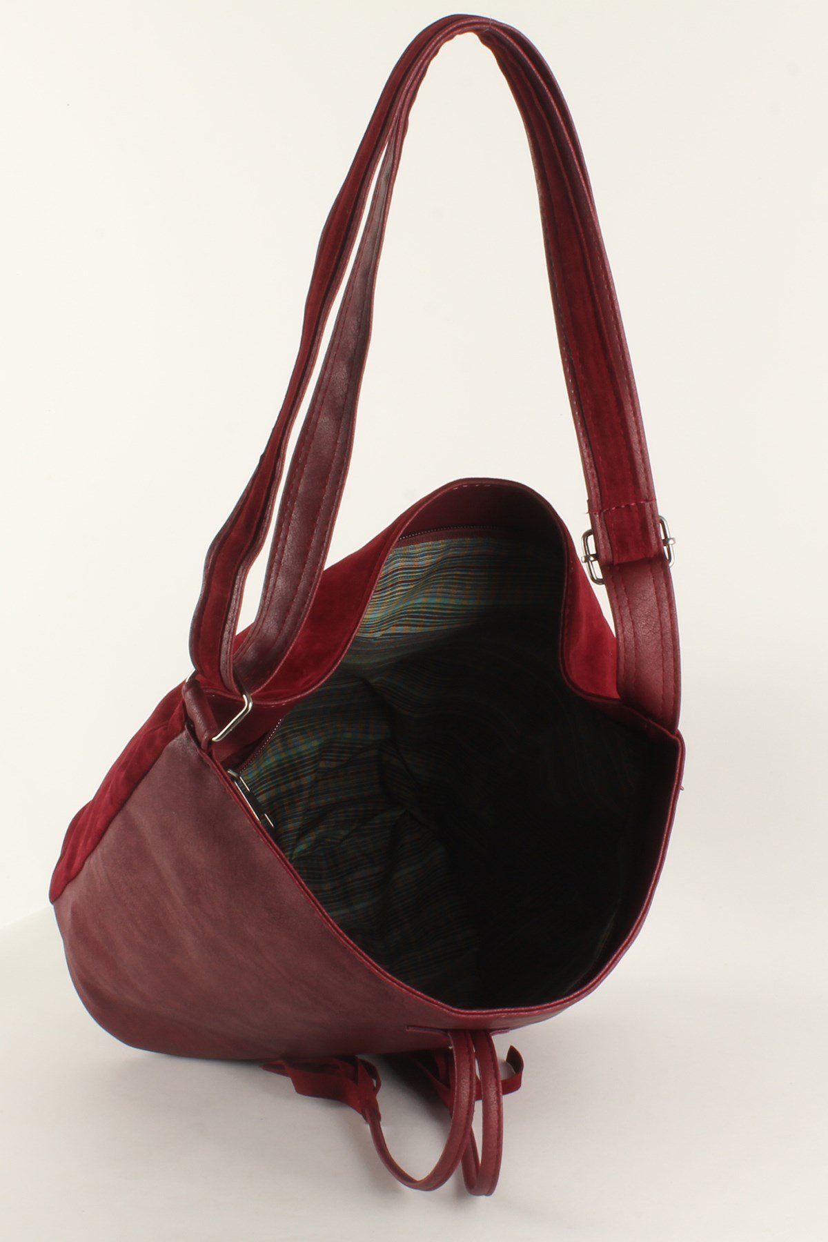 LWE10409-SLuwweLuwwe Bag'sKadın Yumuşak Çift Taraflı Nubuk Görünümlü Salaş Omuz Çantası (10409)