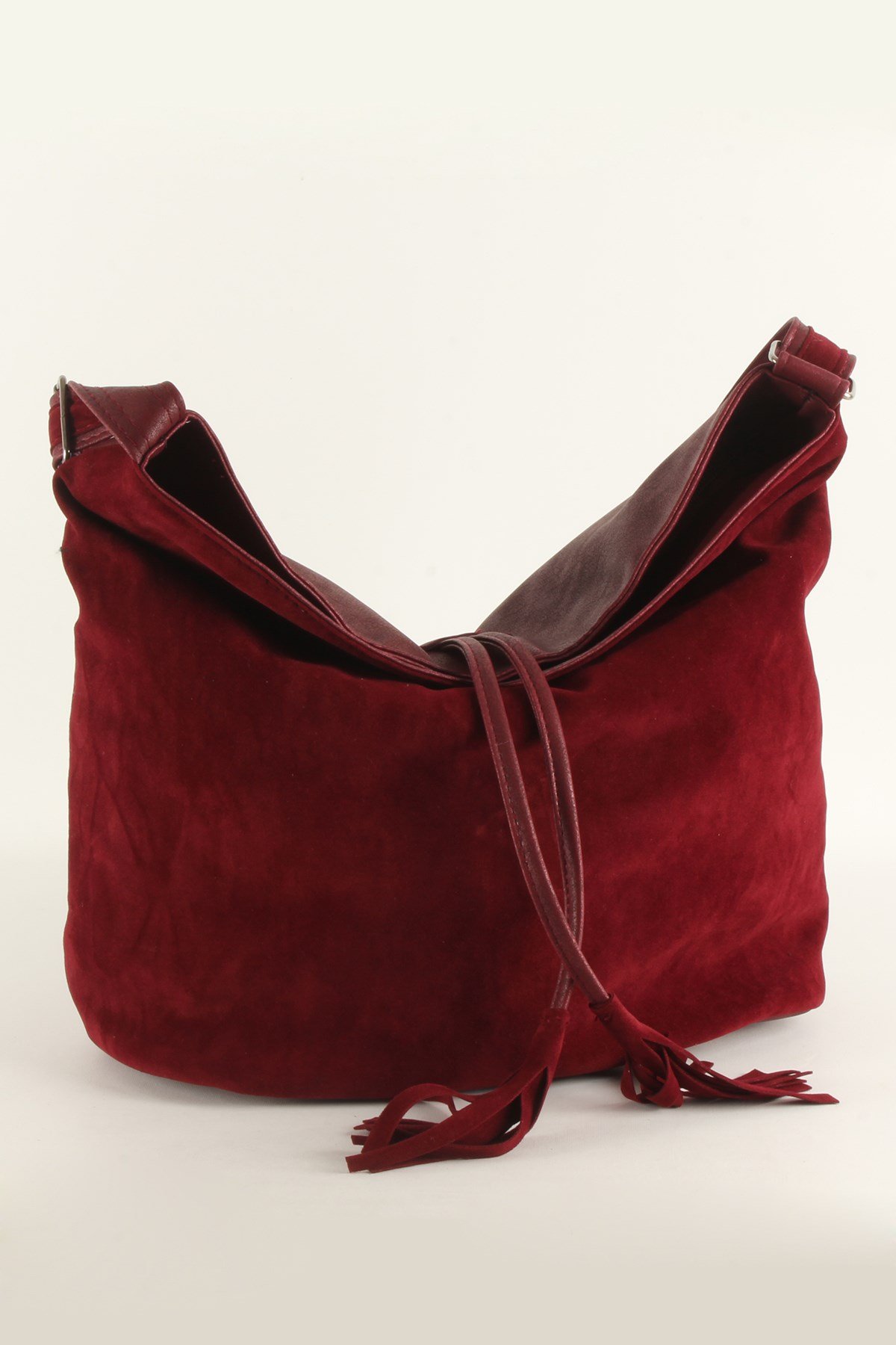 LWE10409-SLuwweLuwwe Bag'sKadın Yumuşak Çift Taraflı Nubuk Görünümlü Salaş Omuz Çantası (10409)