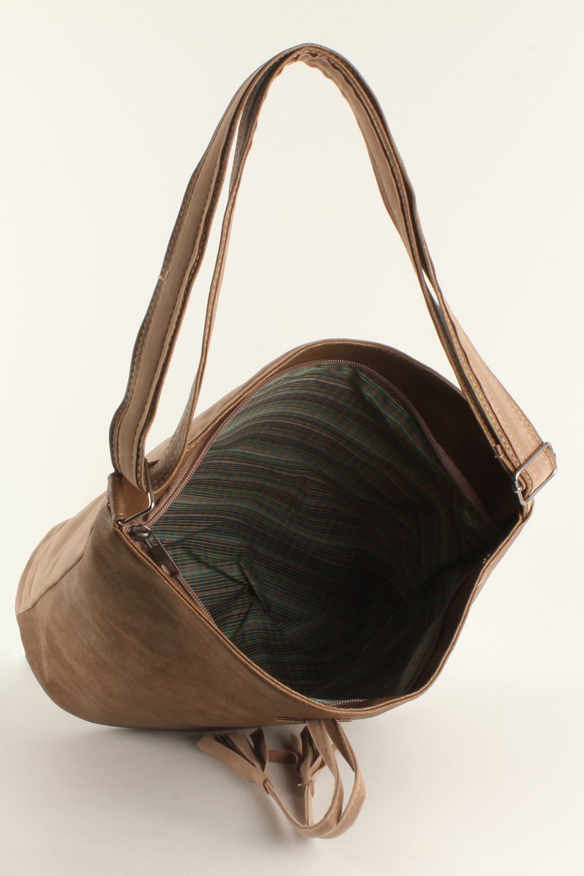 LWE10409-SLuwweLuwwe Bag'sKadın Yumuşak Çift Taraflı Nubuk Görünümlü Salaş Omuz Çantası (10409)