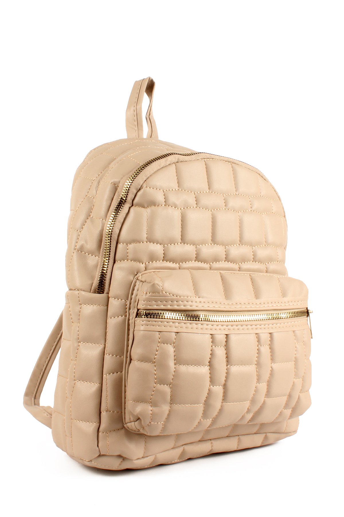 LWE10705-SyhTalhaLuwwe Bag'sKadın Yumuşak Deri Kapitoneli Çift Bölmeli Sırt Çantası (10705)