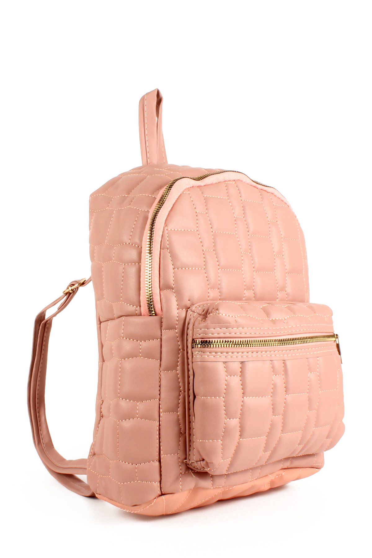 LWE10705-SyhTalhaLuwwe Bag'sKadın Yumuşak Deri Kapitoneli Çift Bölmeli Sırt Çantası (10705)