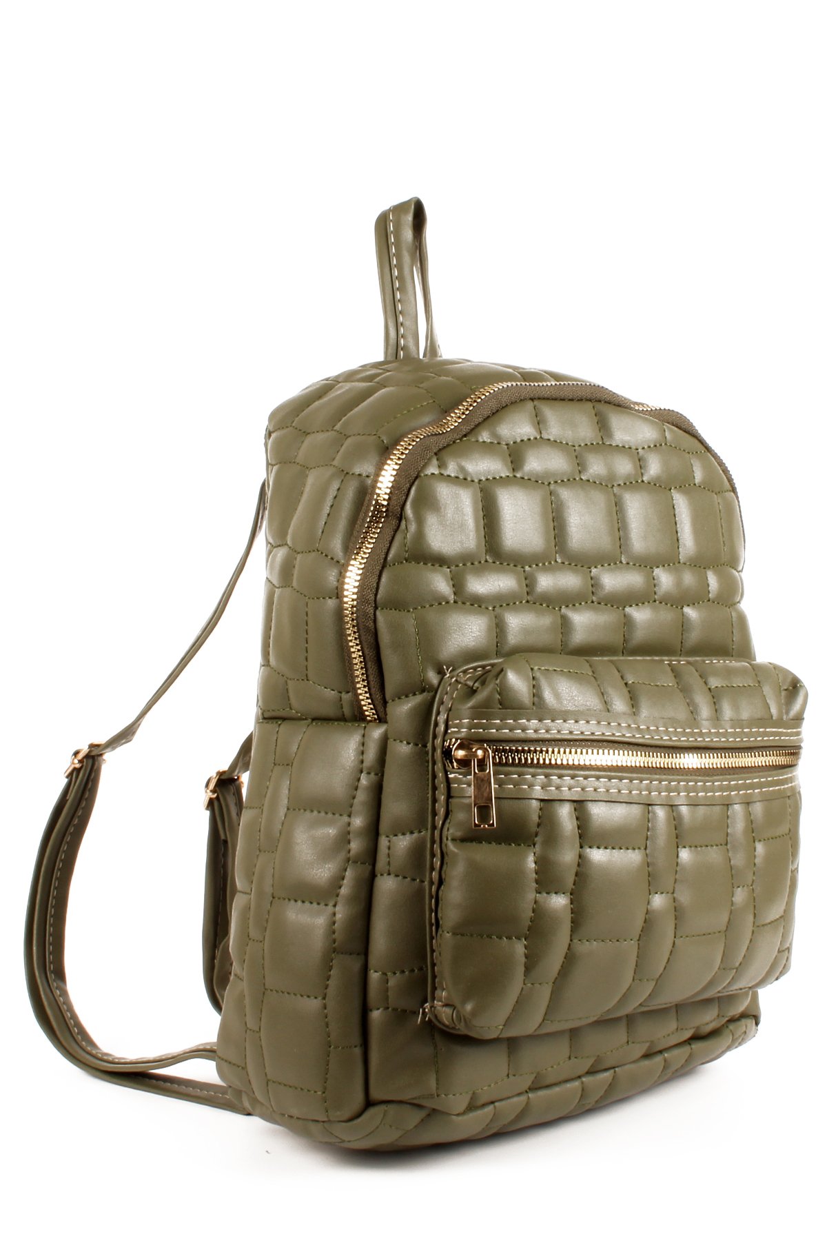 LWE10705-SyhTalhaLuwwe Bag'sKadın Yumuşak Deri Kapitoneli Çift Bölmeli Sırt Çantası (10705)