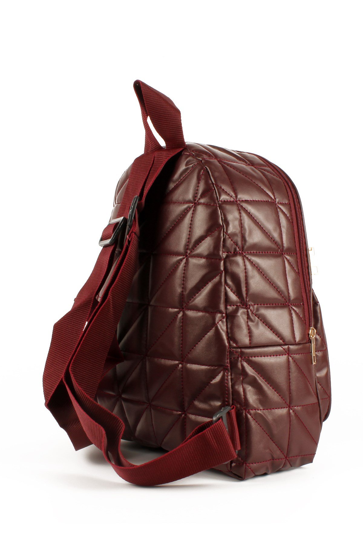 LWE10680-SyhTalhaLuwwe Bag'sKadın Yumuşak Deri Kapitoneli Kolon Askılı Üç Bölmeli Sırt Çantası (10680)