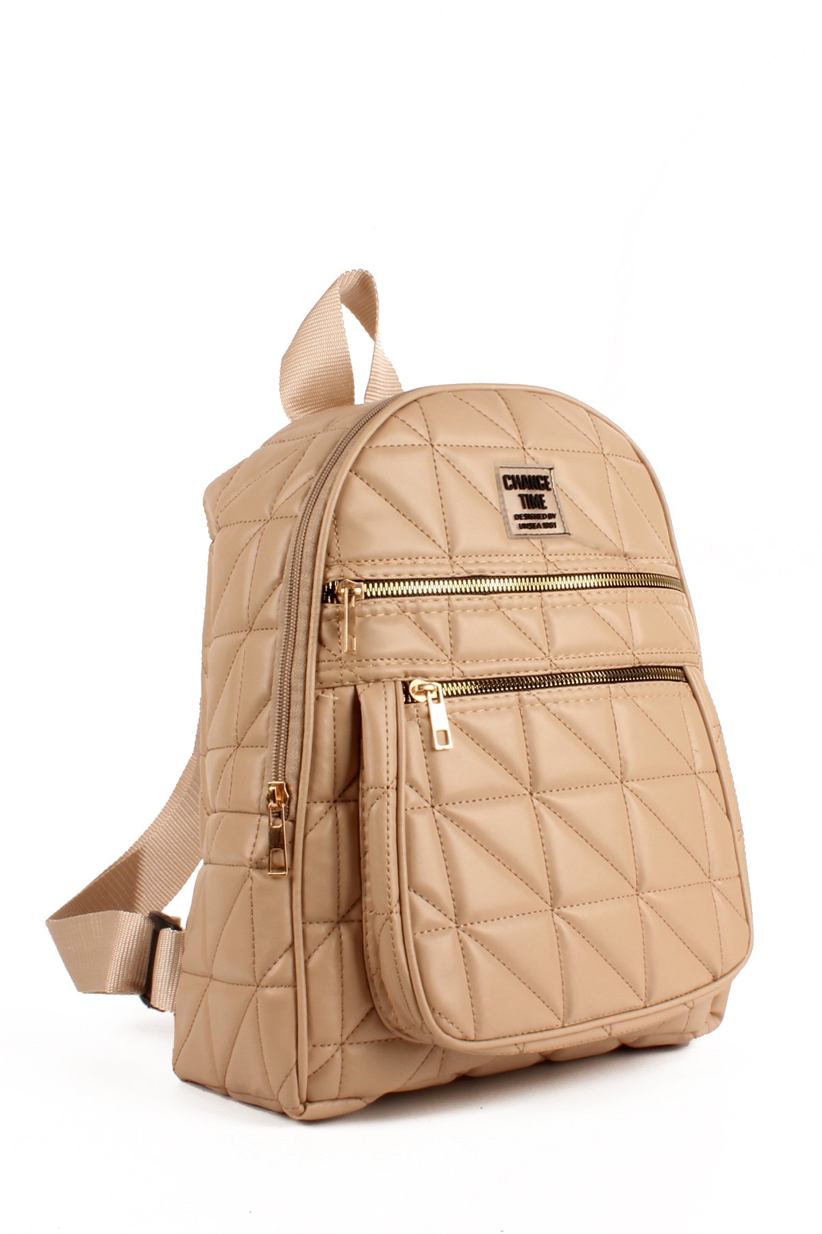 LWE10680-SyhTalhaLuwwe Bag'sKadın Yumuşak Deri Kapitoneli Kolon Askılı Üç Bölmeli Sırt Çantası (10680)