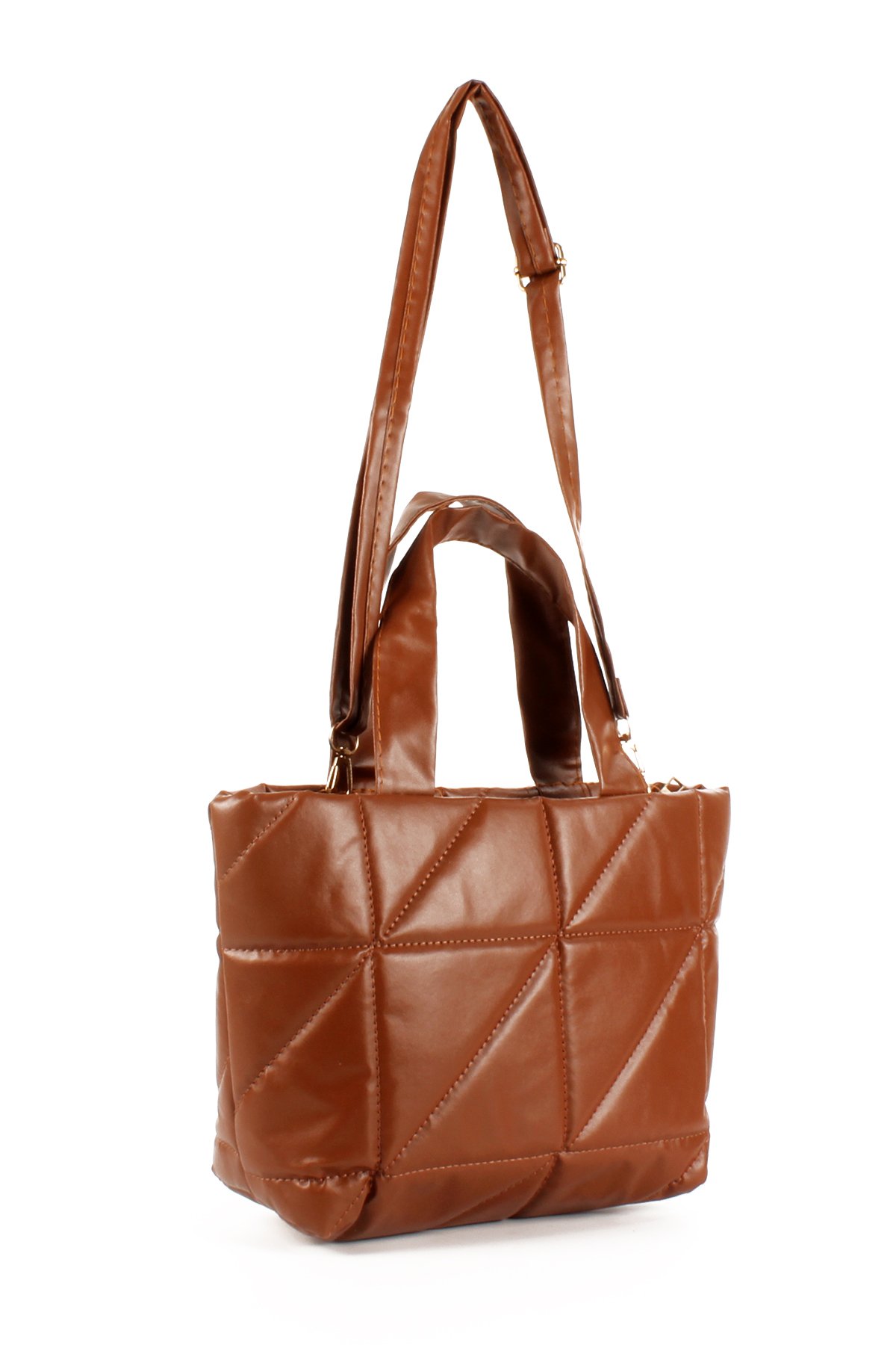 LWE20691-SyhTalhaLuwwe Bag'sKadın Yumuşak Deri Şişme Kapitoneli El ve Omuz Çantası (20691)