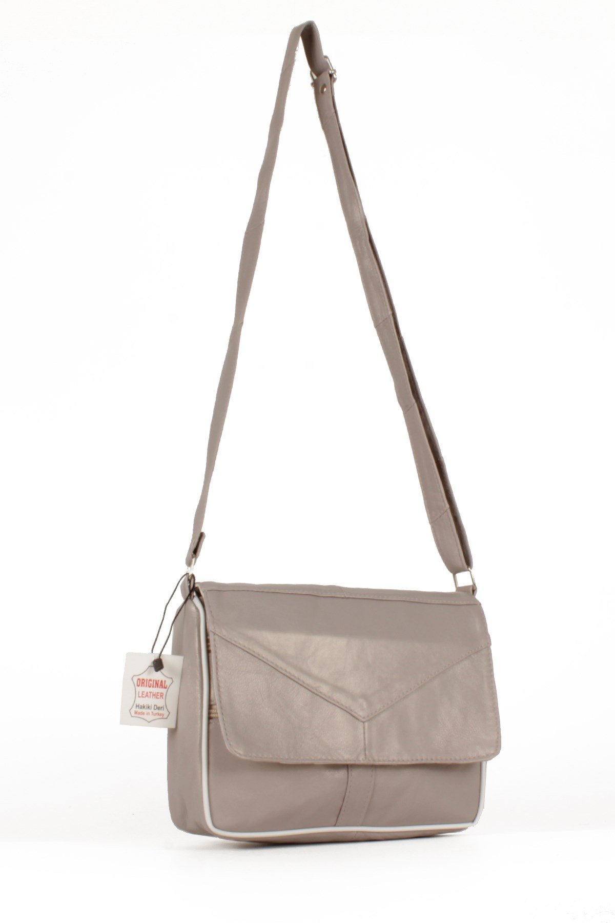 LWE1406-SLuwweLuwwe Bag'sKadın Yumuşak Hakiki Deri Parçalı ve Renkli Omuz Çantası (1406)