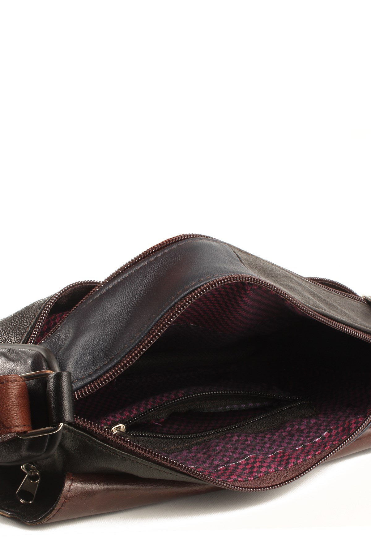 LWE1403-SLuwweLuwwe Bag'sKadın Yumuşak Hakiki Deri Parçalı ve Renkli Omuz Çantası (1403)