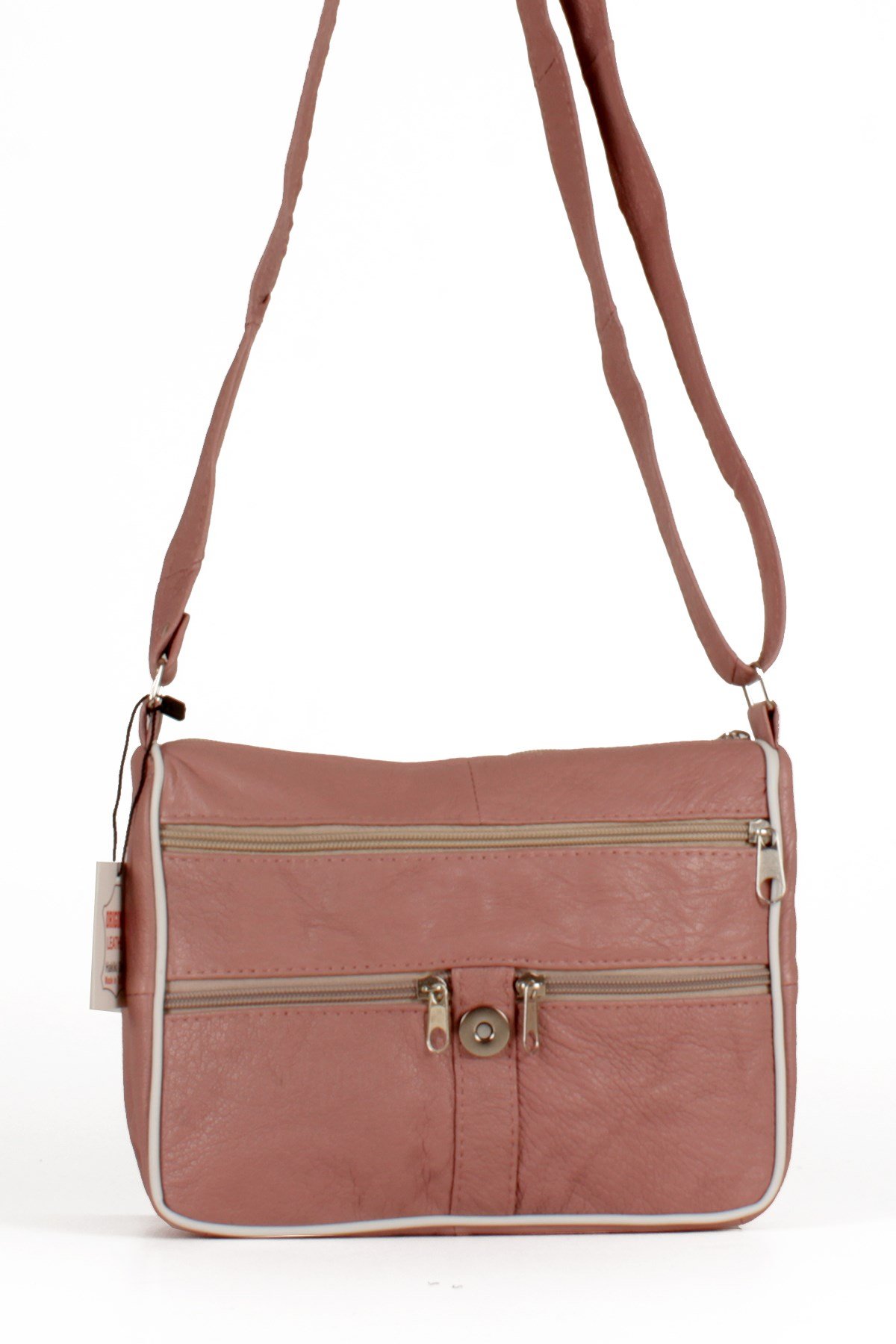 LWE1406-SLuwweLuwwe Bag'sKadın Yumuşak Hakiki Deri Parçalı ve Renkli Omuz Çantası (1406)