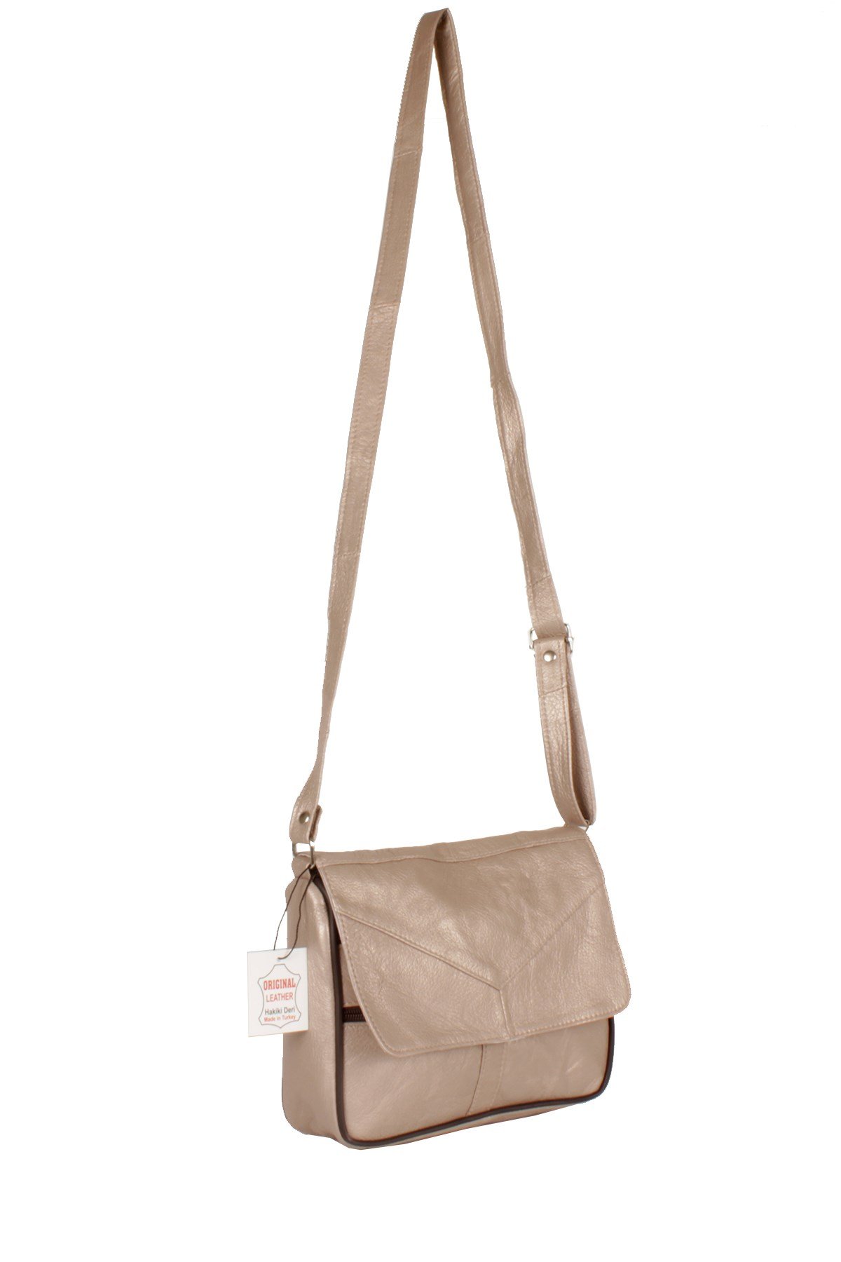 LWE1406-SLuwweLuwwe Bag'sKadın Yumuşak Hakiki Deri Parçalı ve Renkli Omuz Çantası (1406)