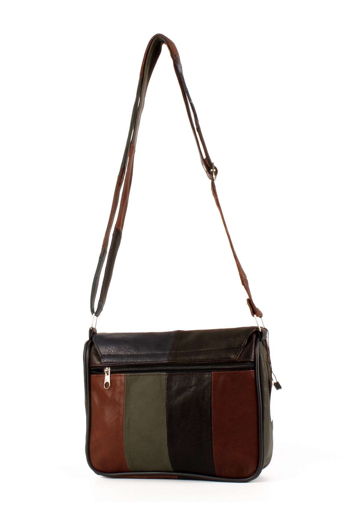 LWE1406-SLuwweLuwwe Bag'sKadın Yumuşak Hakiki Deri Parçalı ve Renkli Omuz Çantası (1406)