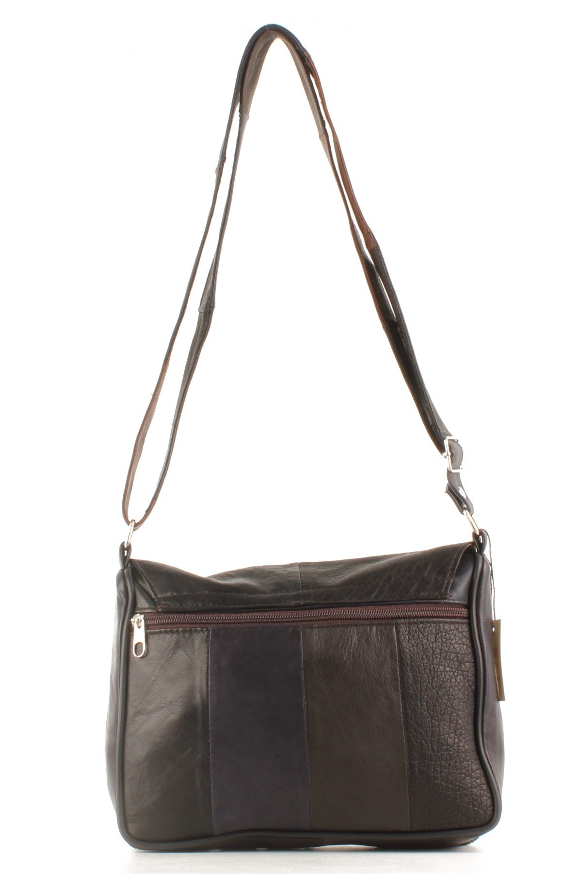 LWE1403-SLuwweLuwwe Bag'sKadın Yumuşak Hakiki Deri Parçalı ve Renkli Omuz Çantası (1403)