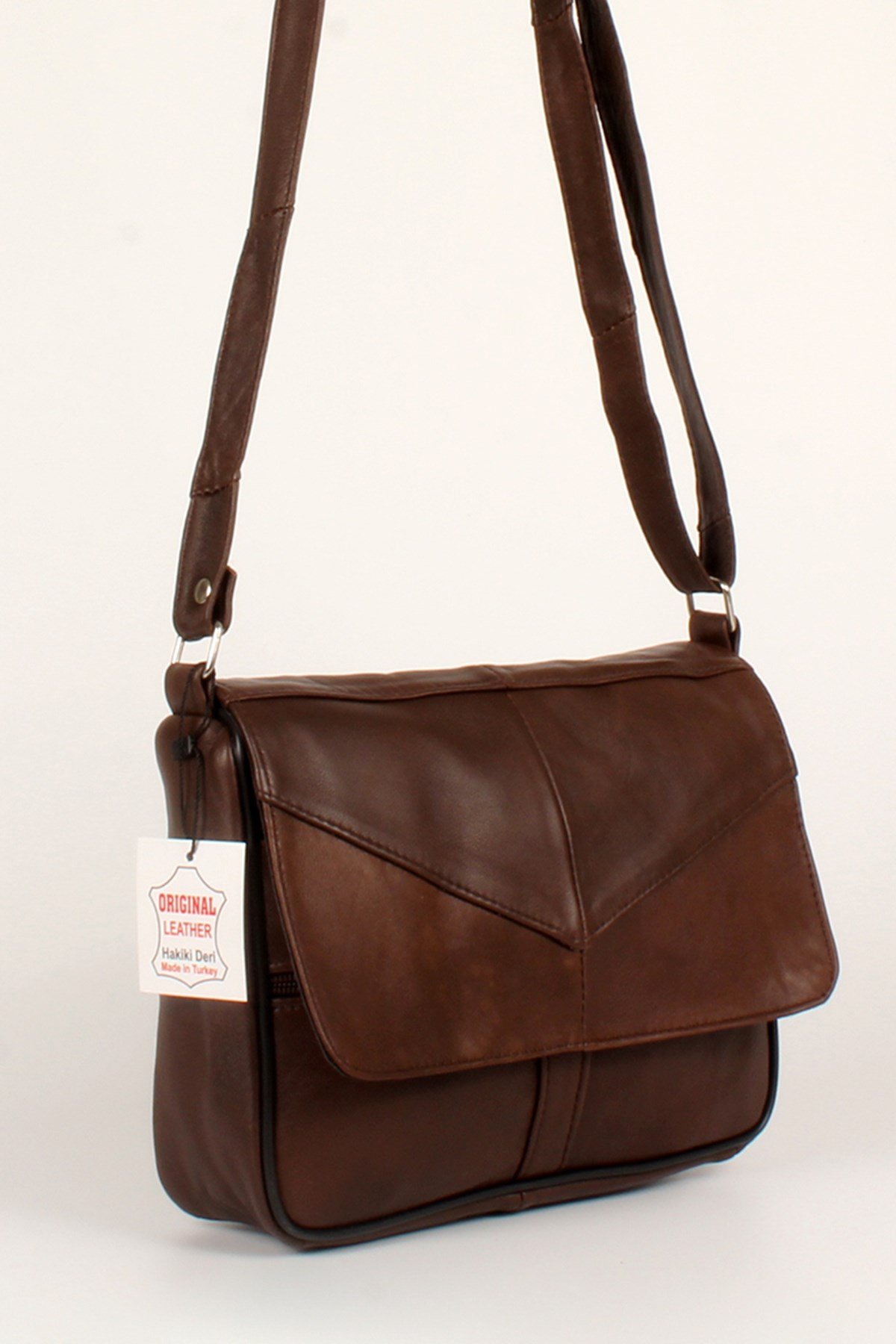 LWE1406-SLuwweLuwwe Bag'sKadın Yumuşak Hakiki Deri Parçalı ve Renkli Omuz Çantası (1406)