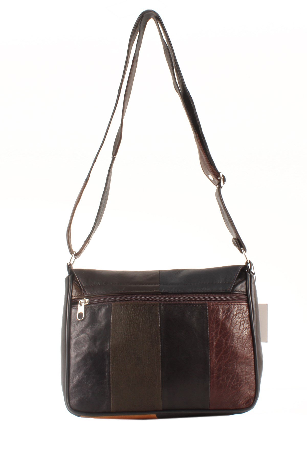 LWE1403-SLuwweLuwwe Bag'sKadın Yumuşak Hakiki Deri Parçalı ve Renkli Omuz Çantası (1403)