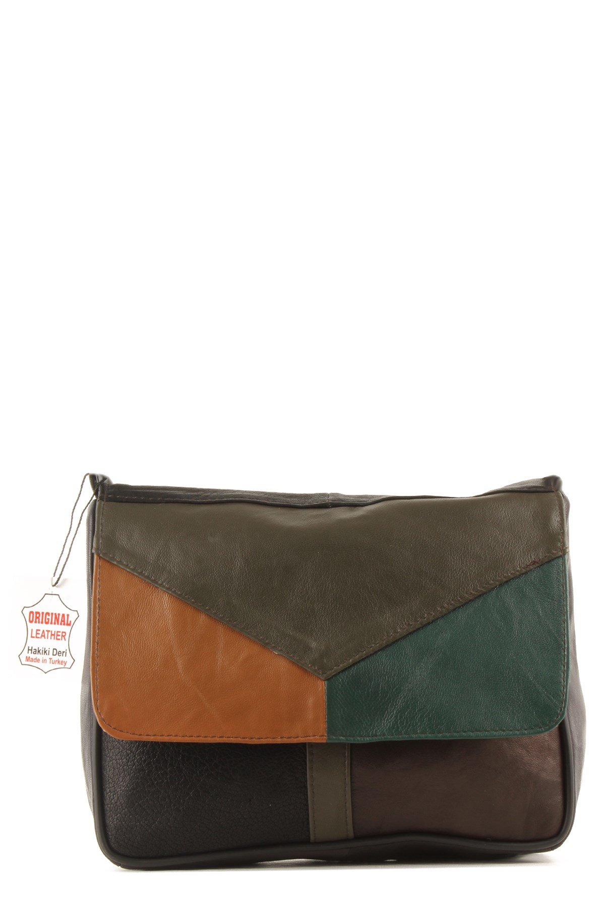 LWE1403-SLuwweLuwwe Bag'sKadın Yumuşak Hakiki Deri Parçalı ve Renkli Omuz Çantası (1403)