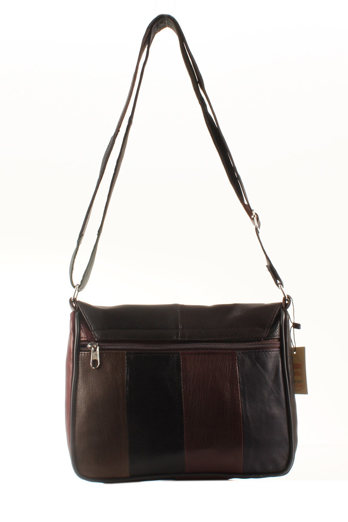 LWE1406-SLuwweLuwwe Bag'sKadın Yumuşak Hakiki Deri Parçalı ve Renkli Omuz Çantası (1406)