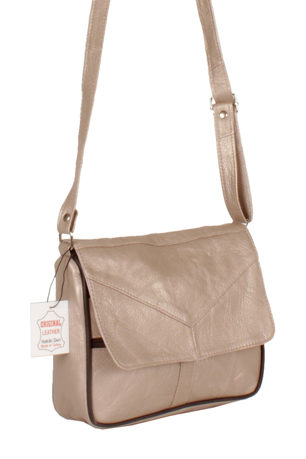 LWE1406-SLuwweLuwwe Bag'sKadın Yumuşak Hakiki Deri Parçalı ve Renkli Omuz Çantası (1406)